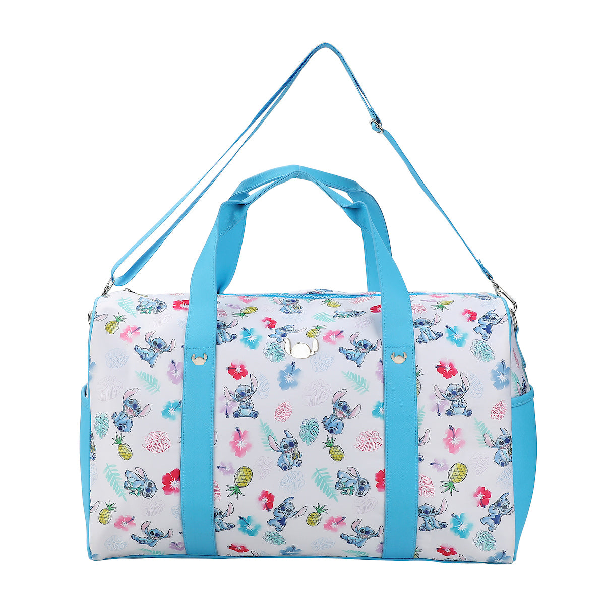 Disney Stitch Tropical Watercolor Print White 18" Duffle Bag