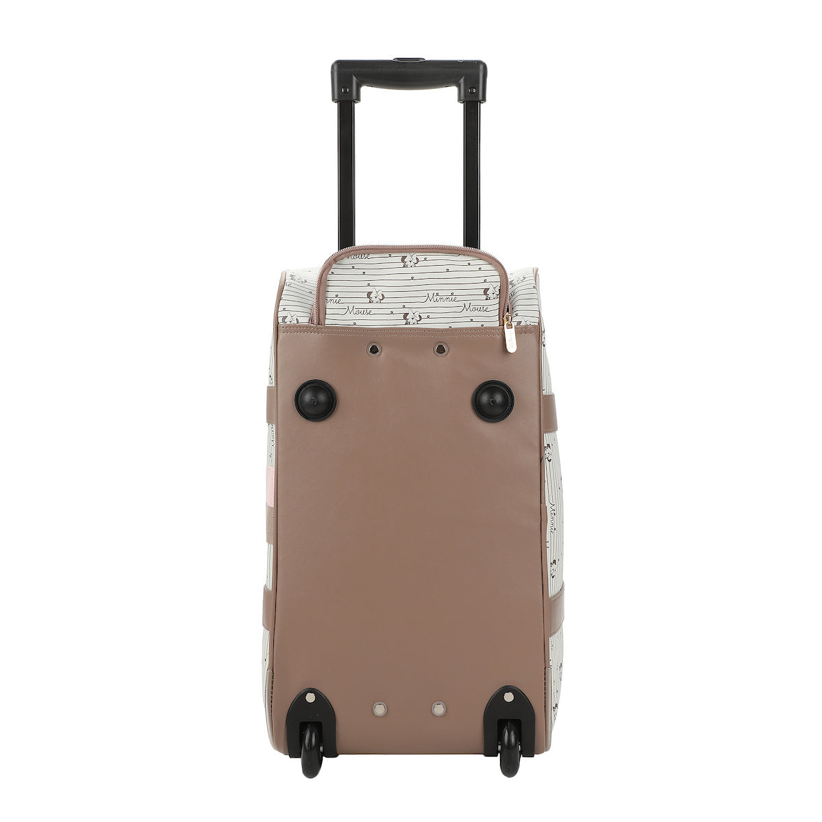 Disney Minnie Mouse Character art & Emblems Taupe 18" Rolling Duffle Bag