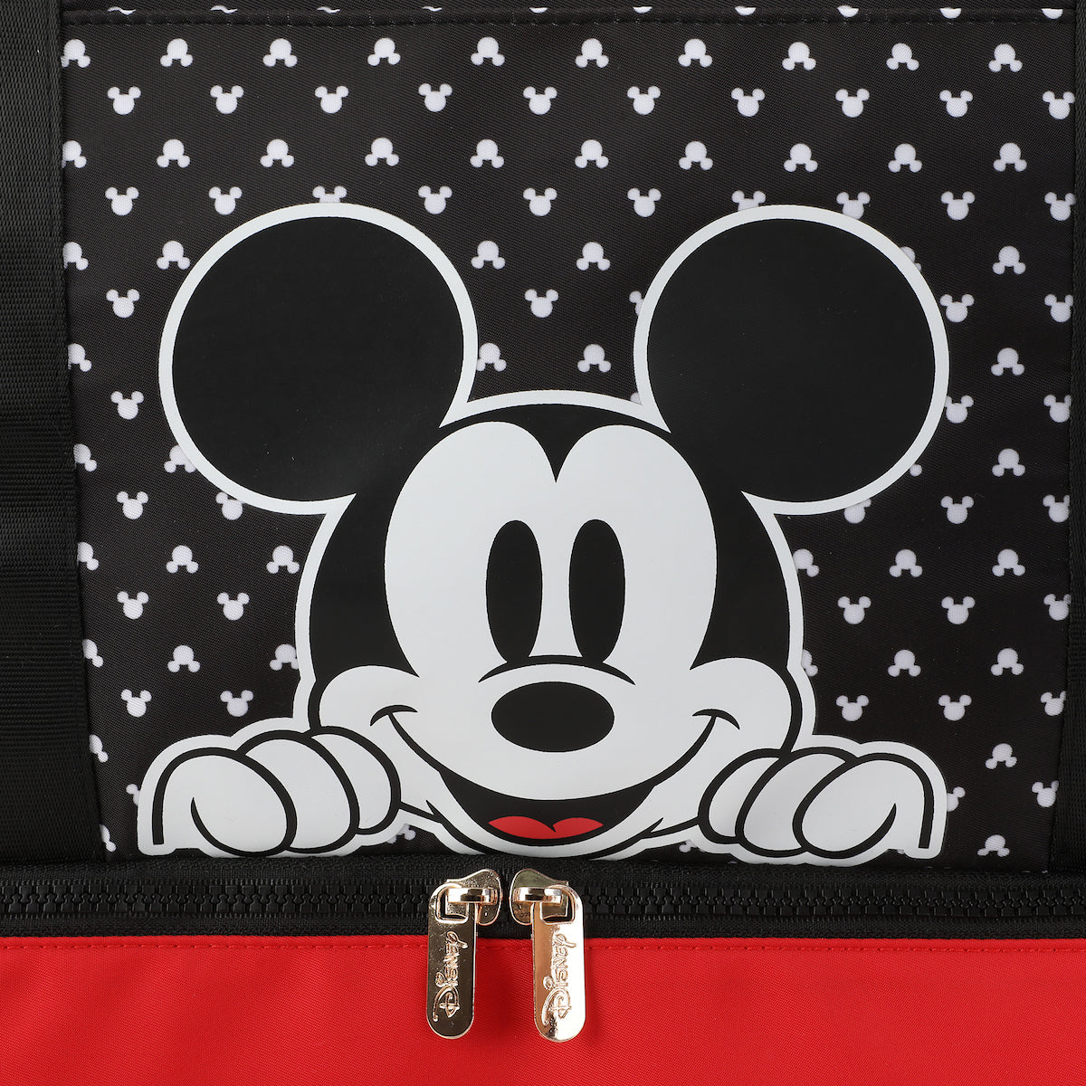 Disney Mickey Mouse Peeking Black 18" Nylon Duffle Bag
