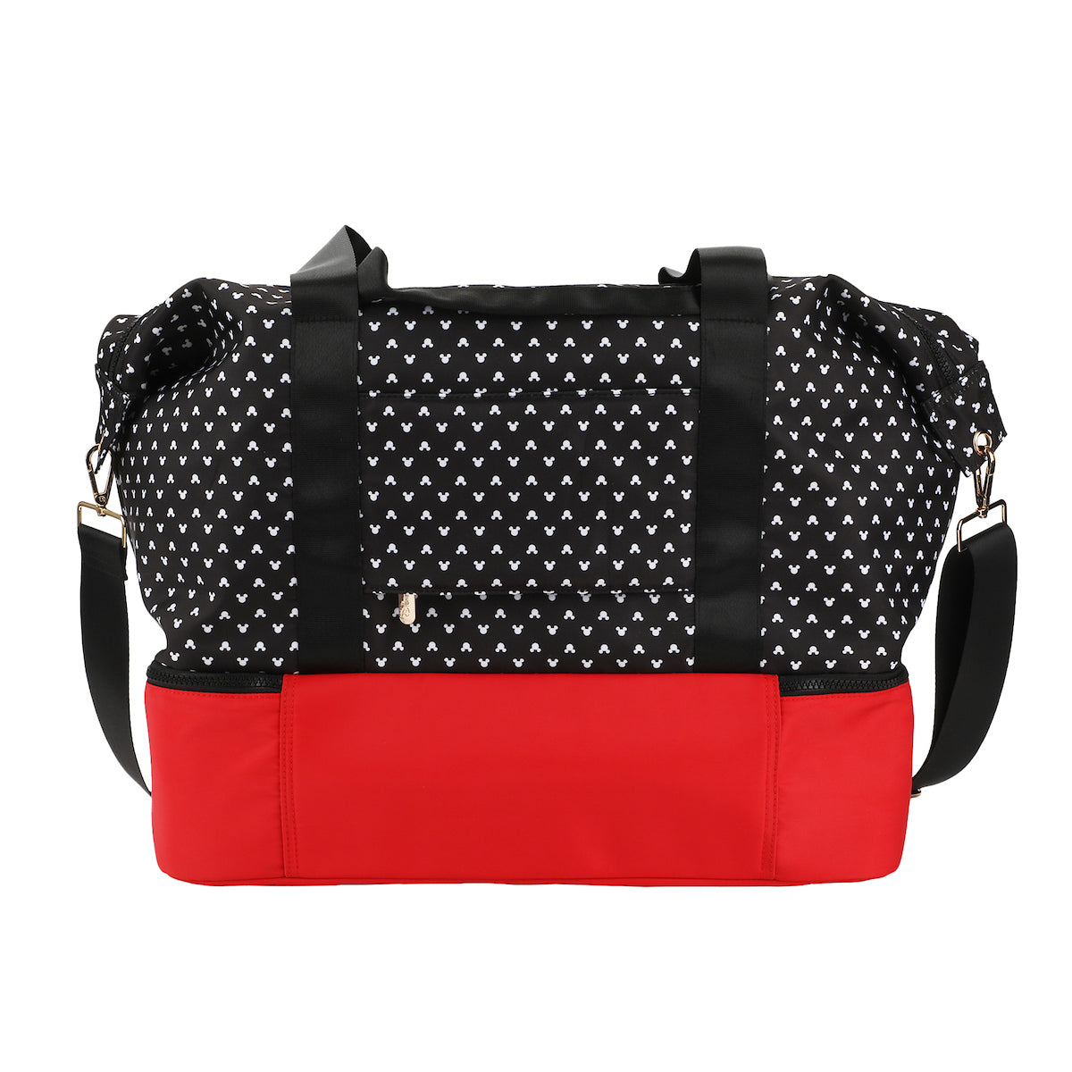 Disney Mickey Mouse Peeking Black 18" Nylon Duffle Bag