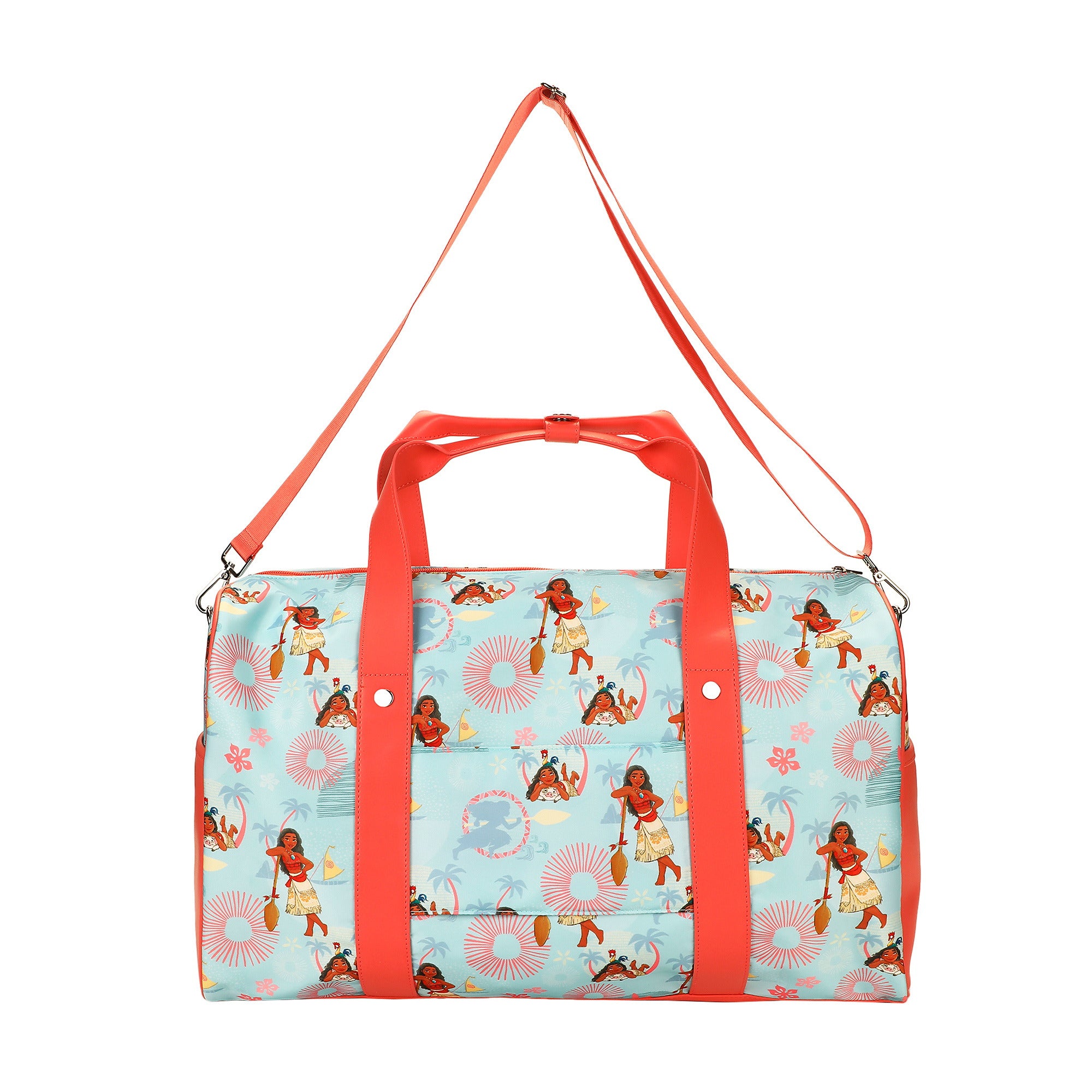 Moana All-Over Character Print Pink 18” Duffel Bag