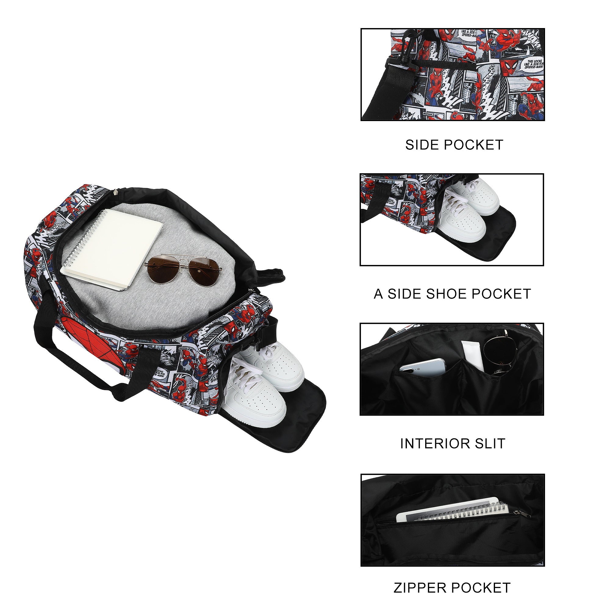 Spider-Man Classic Comic Panels 20” Duffel Bag