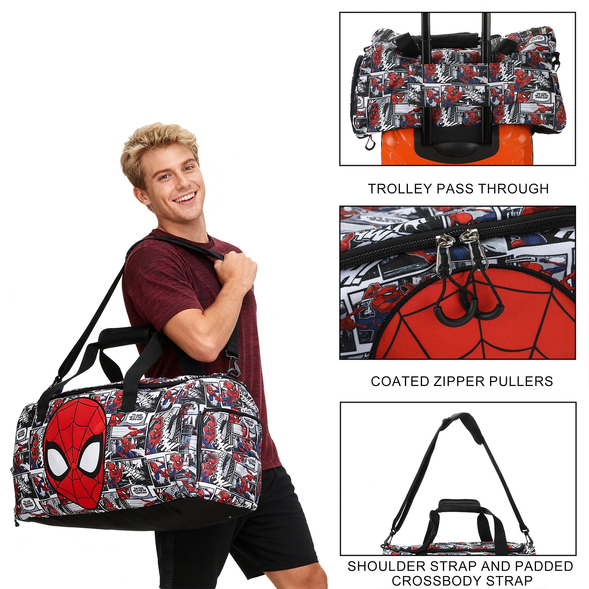 Spider-Man Classic Comic Panels 20” Duffel Bag