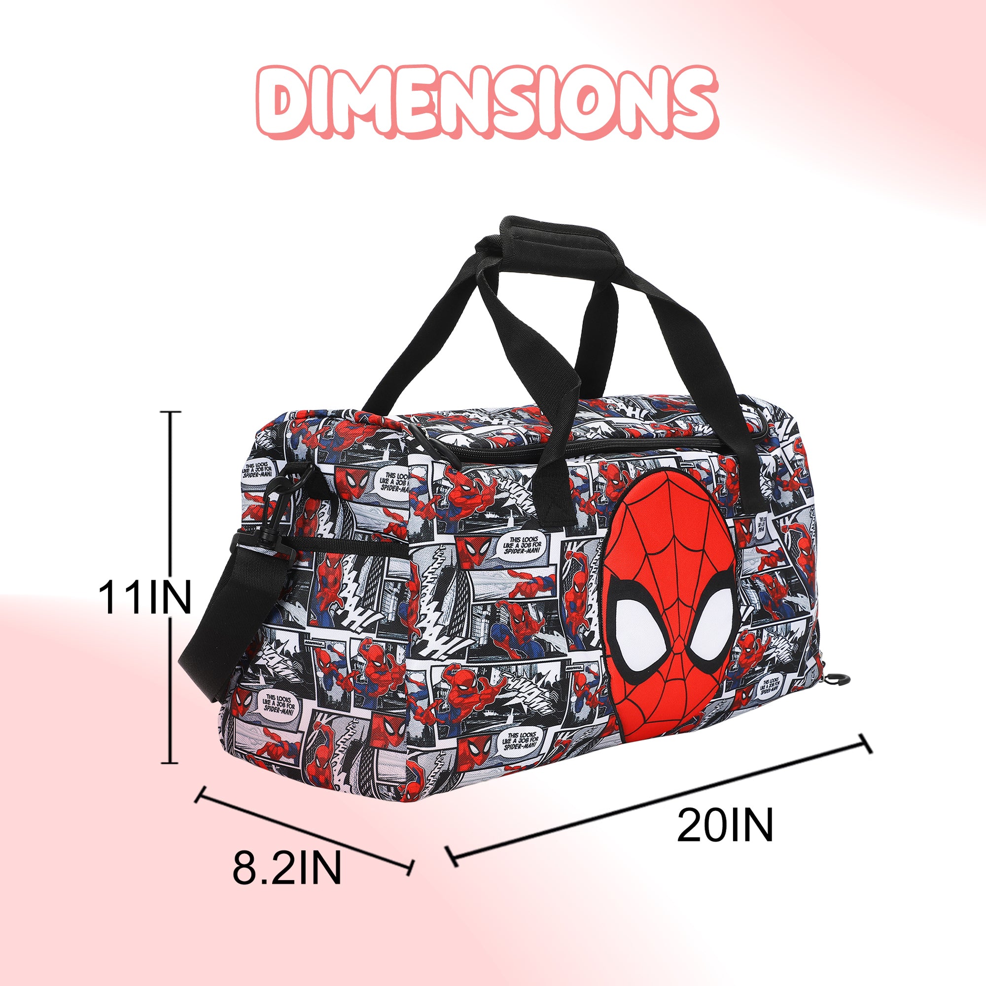 Spider-Man Classic Comic Panels 20” Duffel Bag