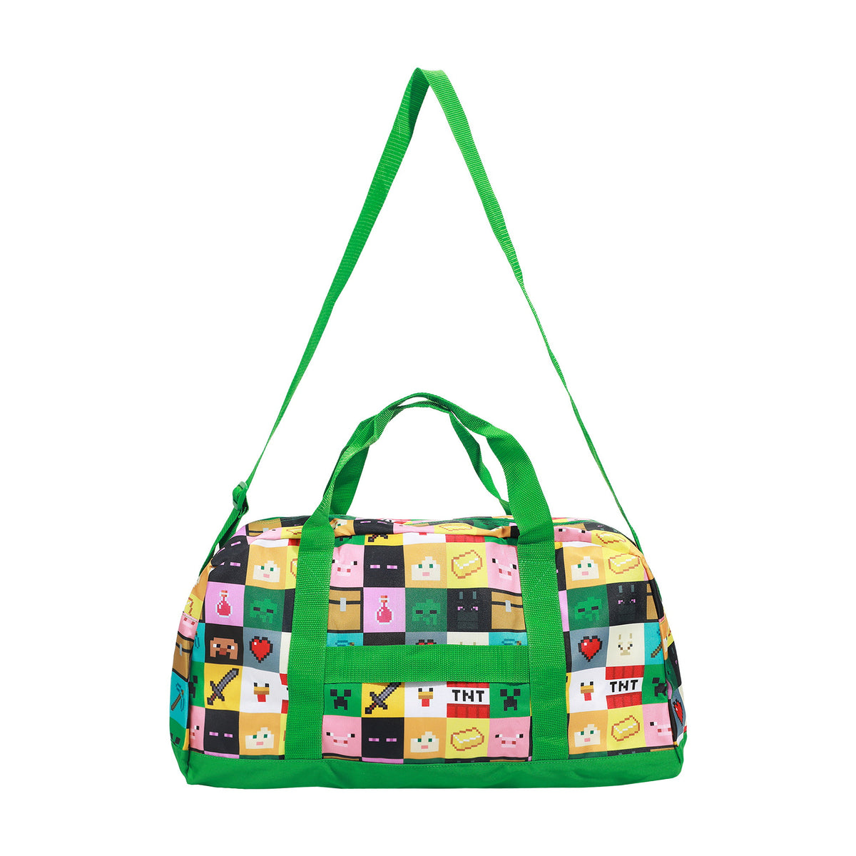 Minecraft Character AOP Packable Duffle Bag for Kids