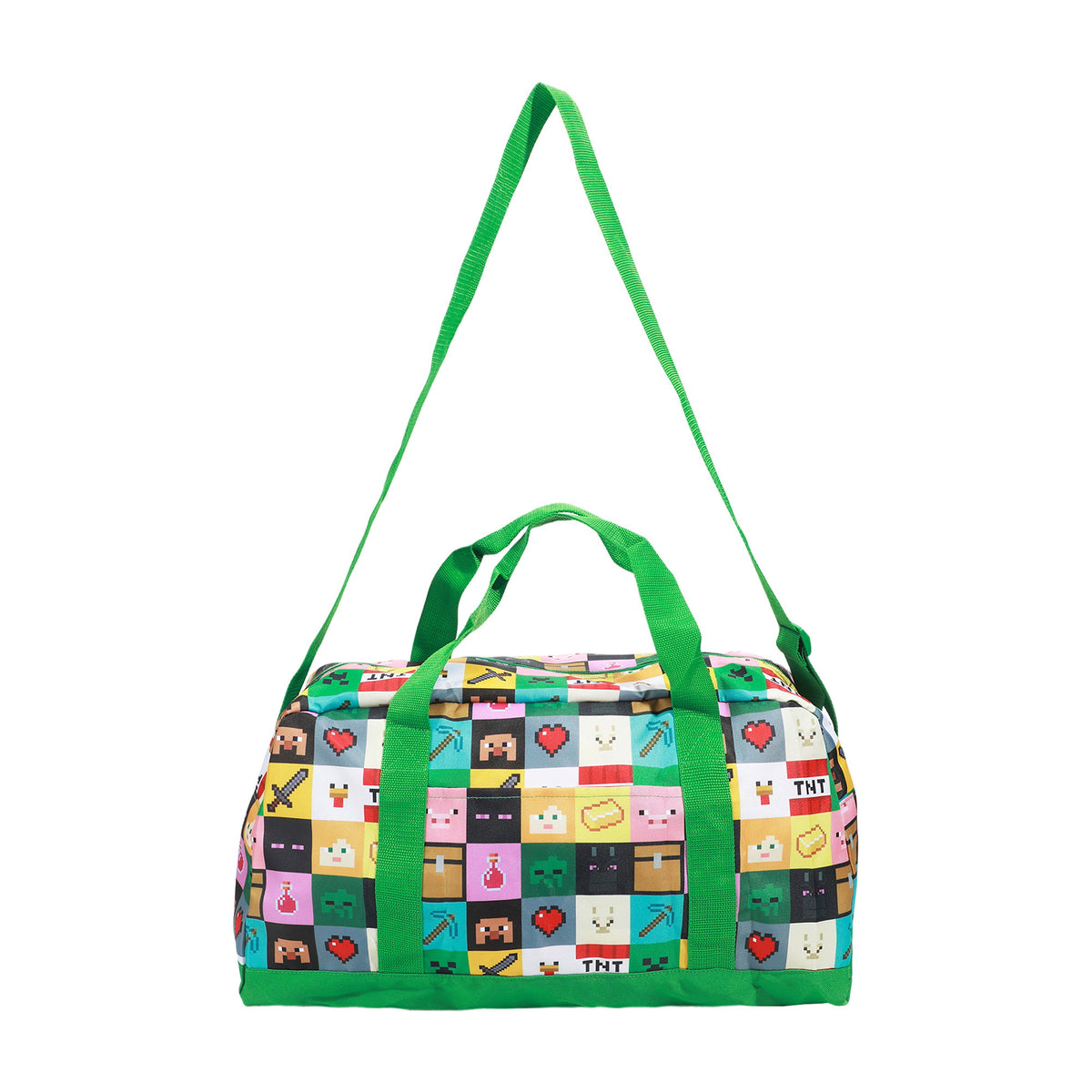 Minecraft Character AOP Packable Duffle Bag for Kids