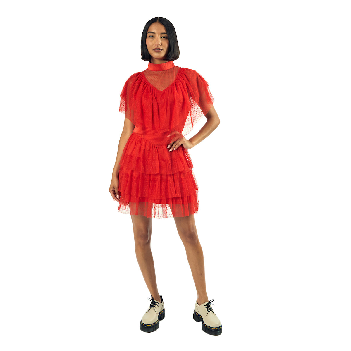Beetlejuice Lydia Deetz Wedding Gown Women's Red Cosplay Dress