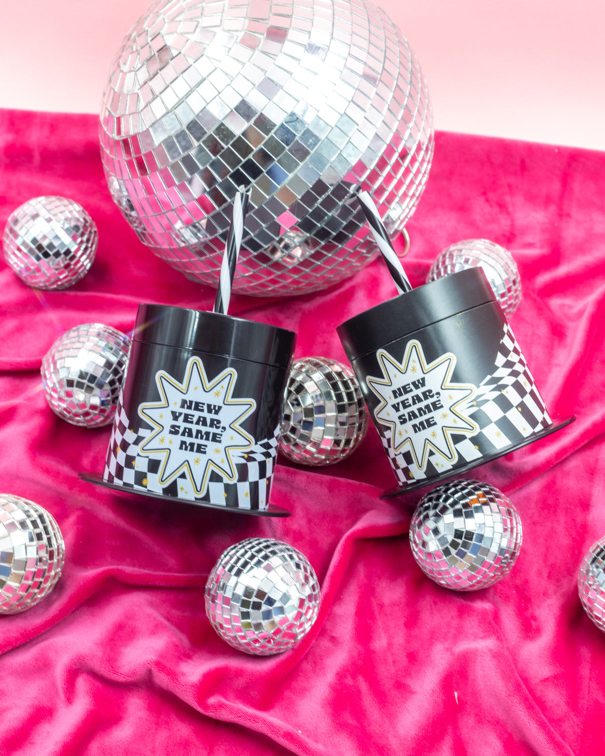 New Year Same Me 2-Pack Top Hat 14 Oz Novelty Sippers