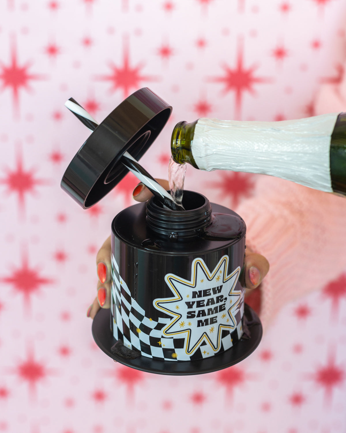 New Year Same Me 2-Pack Top Hat 14 Oz Novelty Sippers