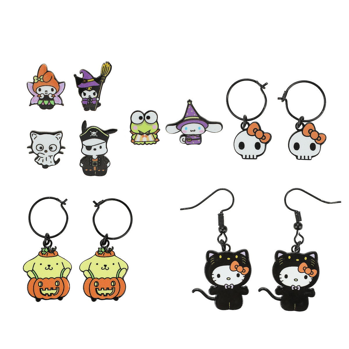 Hello Kitty & Friends Halloween Costumes 6-Pair Earring Set