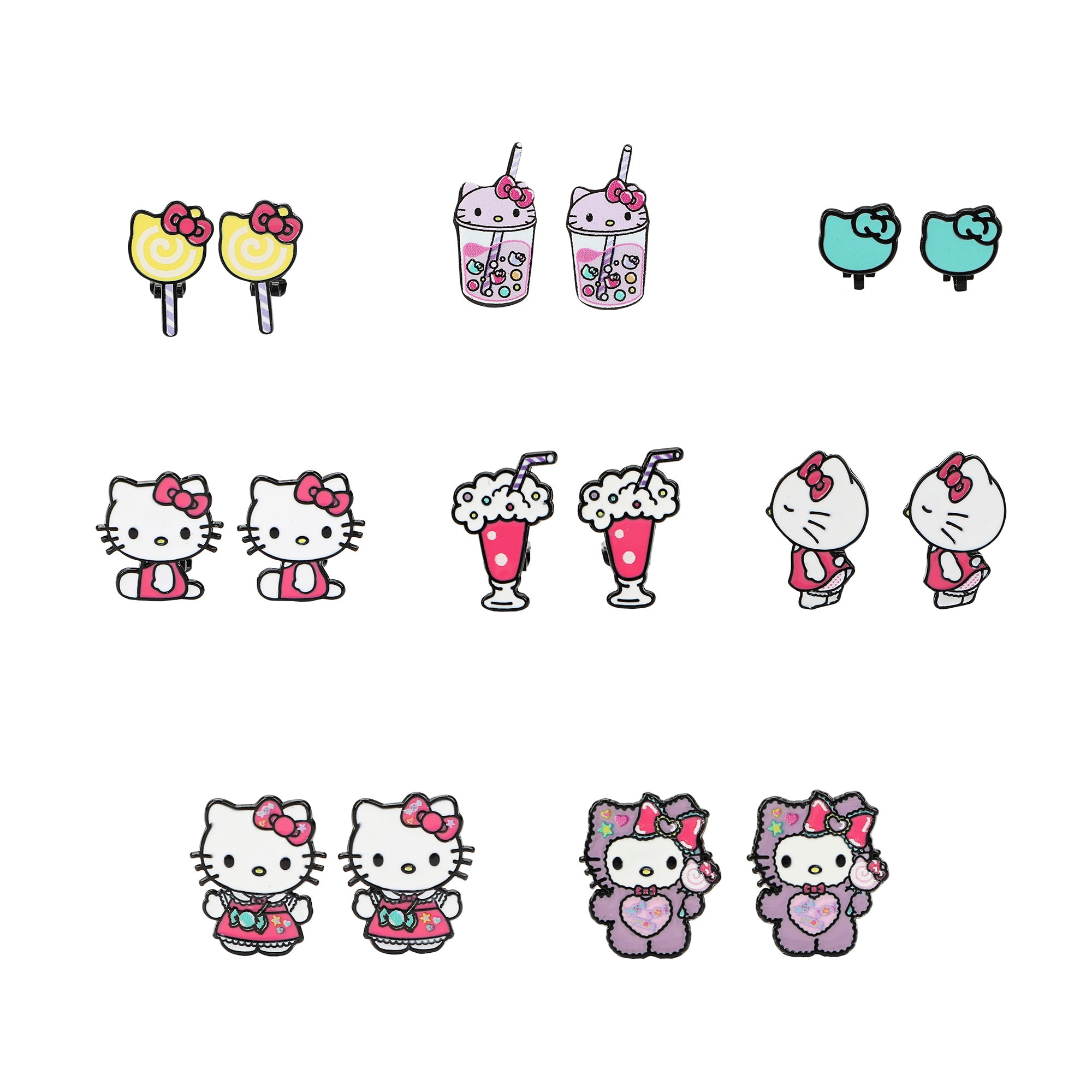 Hello Kitty 8-Pair Clip-On Earrings Set