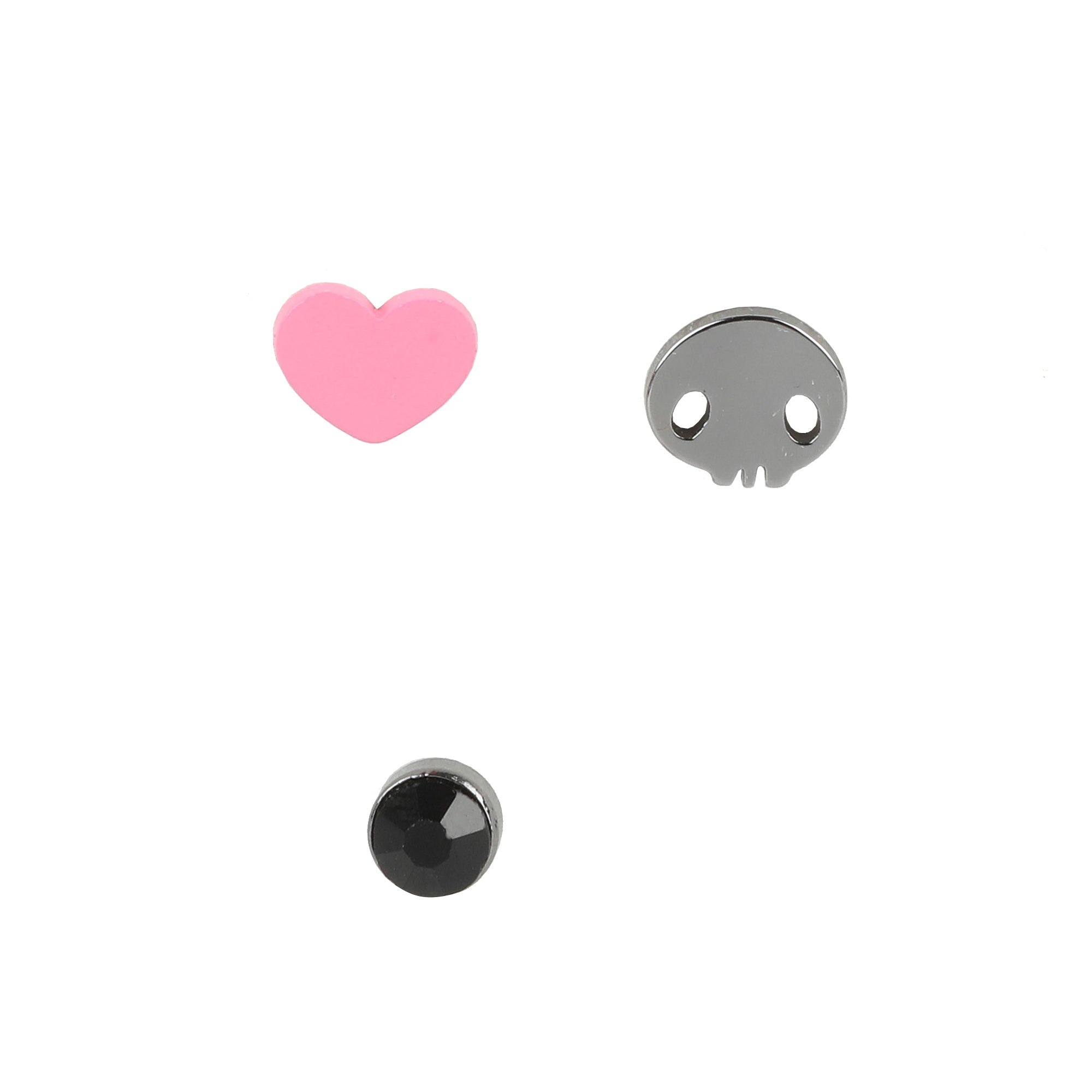 Kuromi Character & Skull Logo 5-Piece Earring Set