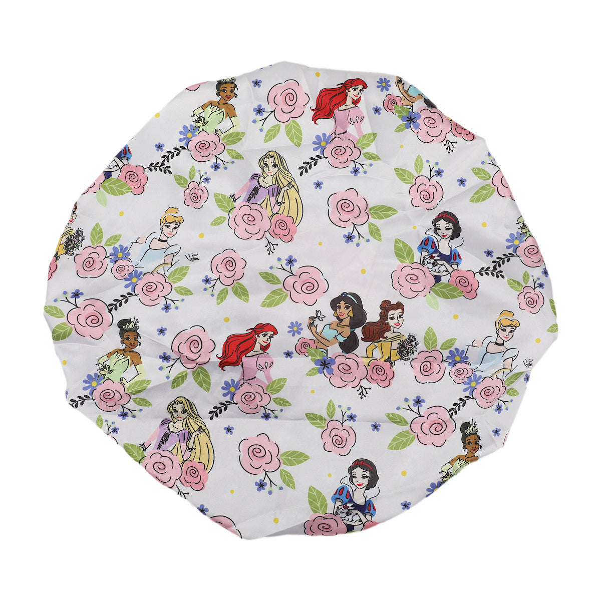 Disney Princess Pink Rose Character Art White Satin Bonnet