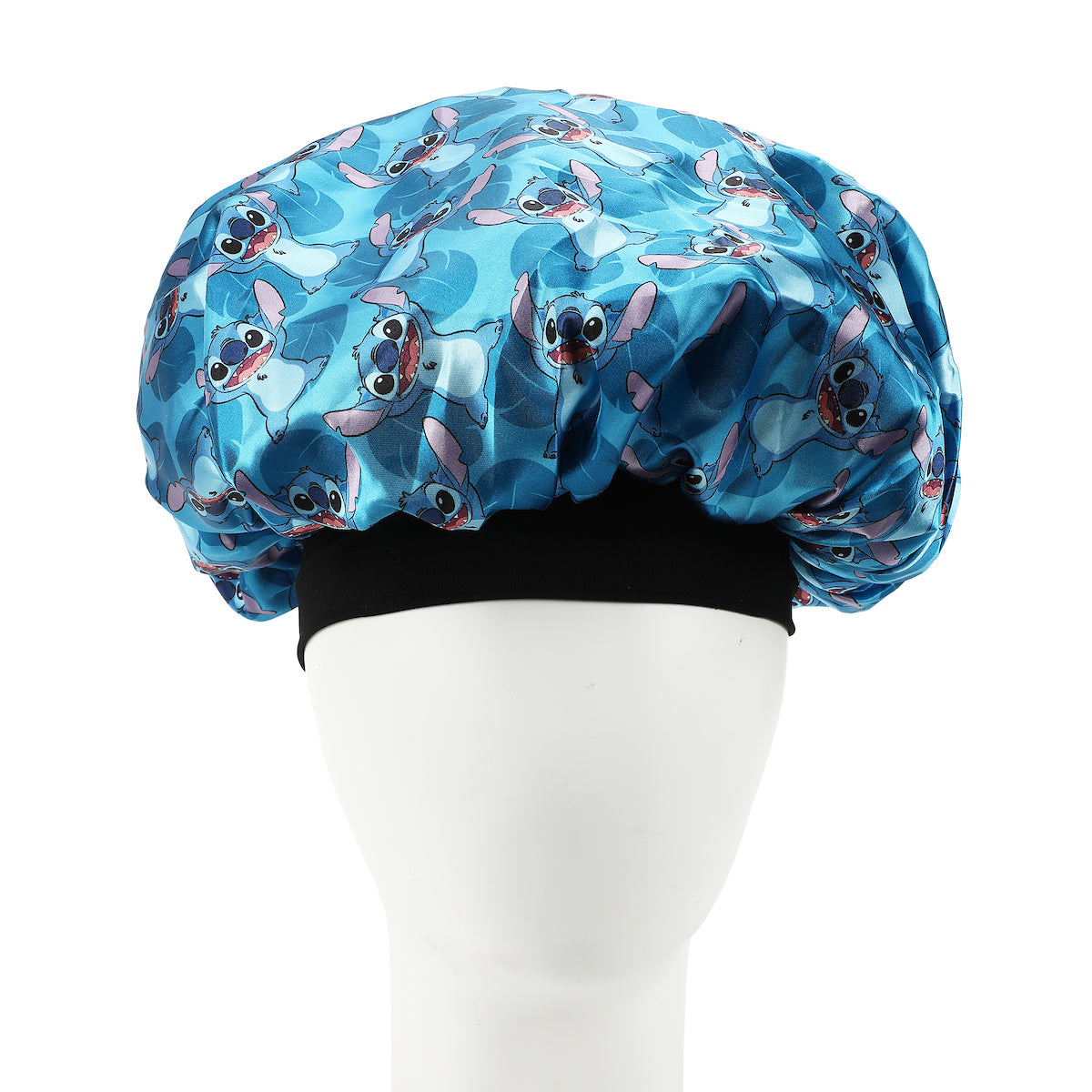 Disney Stitch Repeat Character Print Blue Satin Bonnet