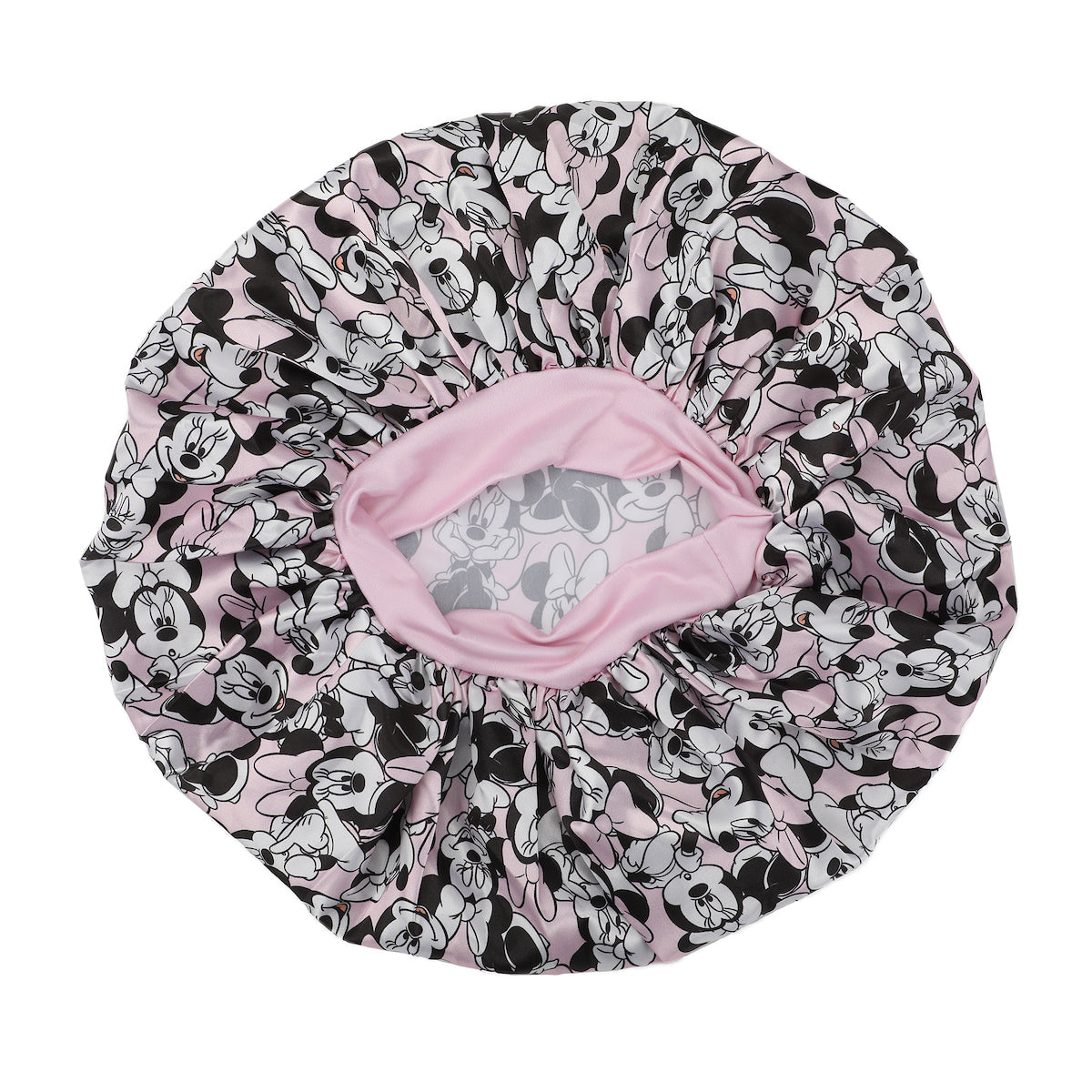 Disney Minnie Mouse All-Over Print Pink Satin Bonnet