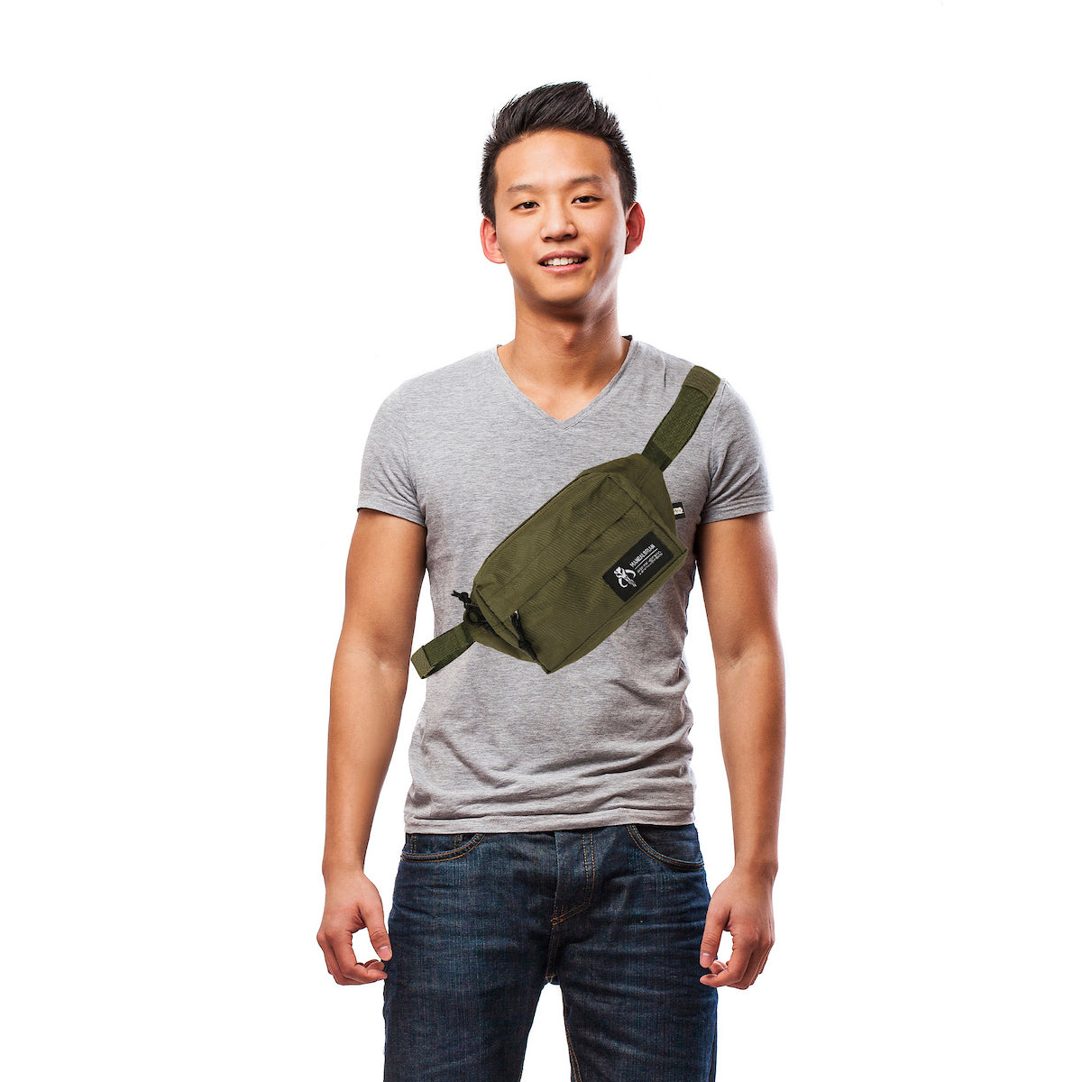 Star Wars The Mandalorian Crest 11.5" Olive Fanny Pack