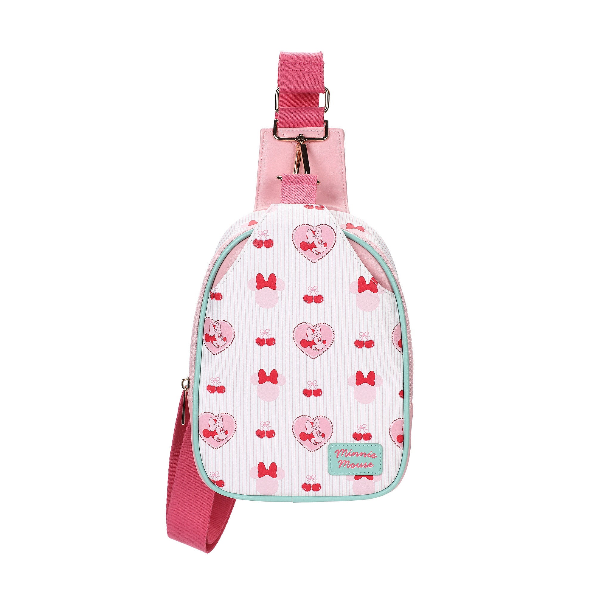 Minnie Mouse Classic Pink Watercolor AOP 9.25" Sling Backpack for Adults