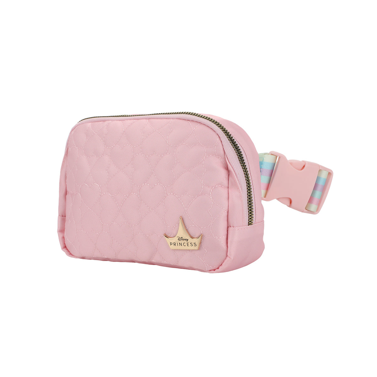 Disney Princess Crown & Hearts Pink Quilted Fanny Pack