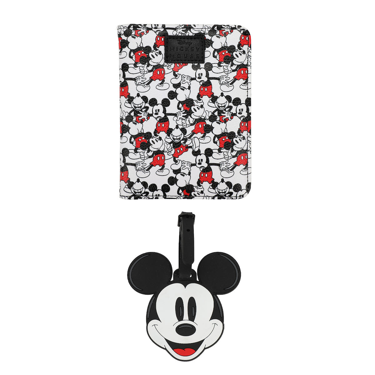 Disney Mickey Mouse Passport Cover & Luggage Tag Combo Set