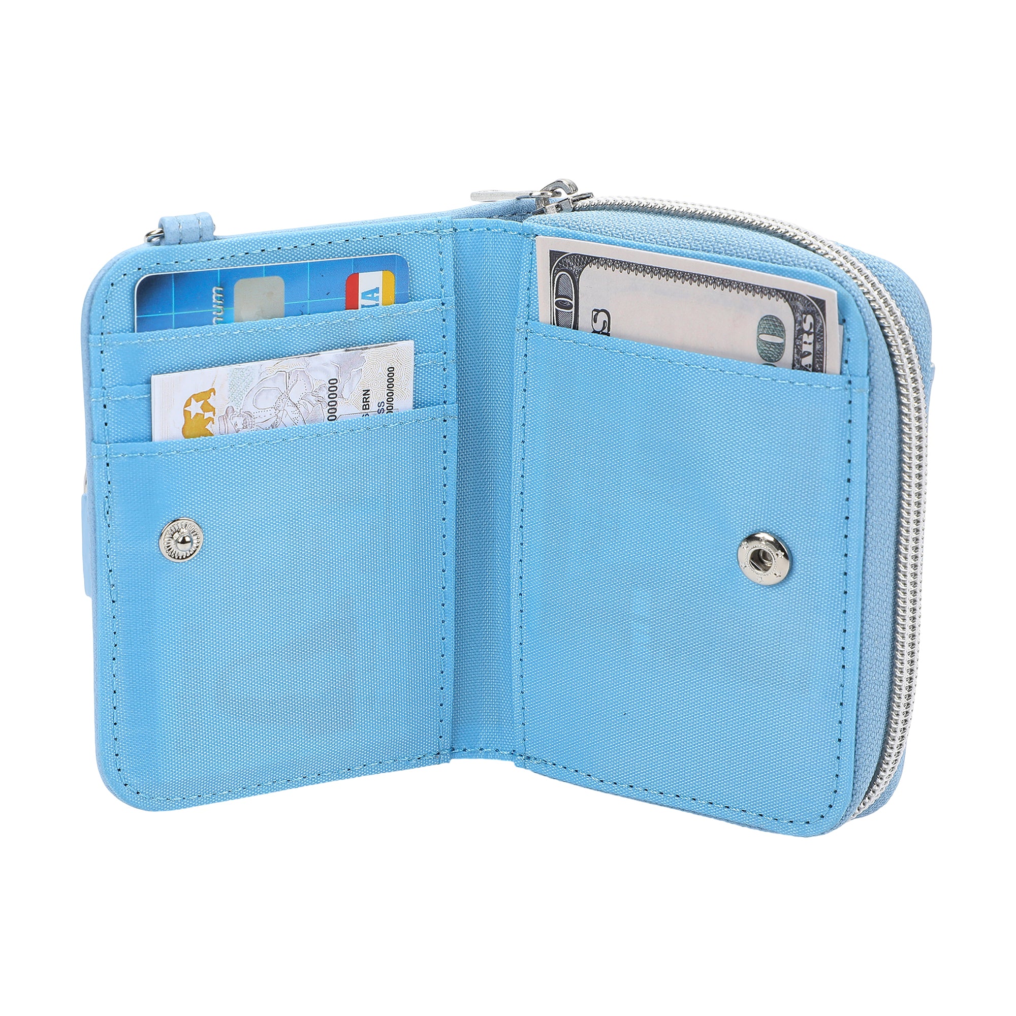 Lilo & Stitch Metal Stitch & Tassel Blue 4.5" Wallet