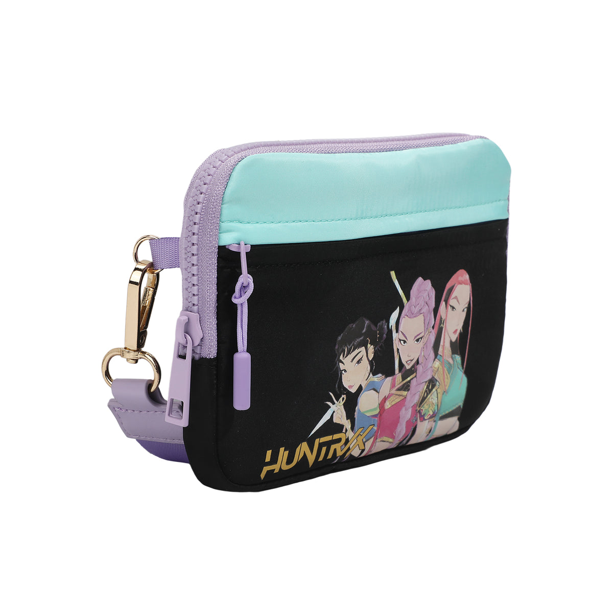 KPop Demon Hunters Print Women's Wallet with Woven Strap