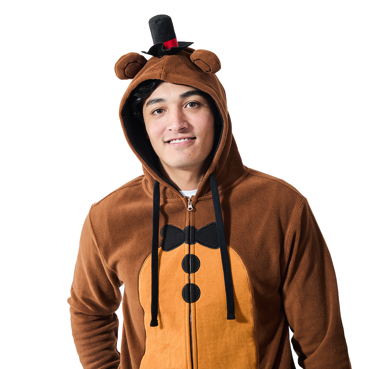 Five Nights At Freddy's Freddy Fazbear Long Sleeve Men's Brown Cosplay Hoodie