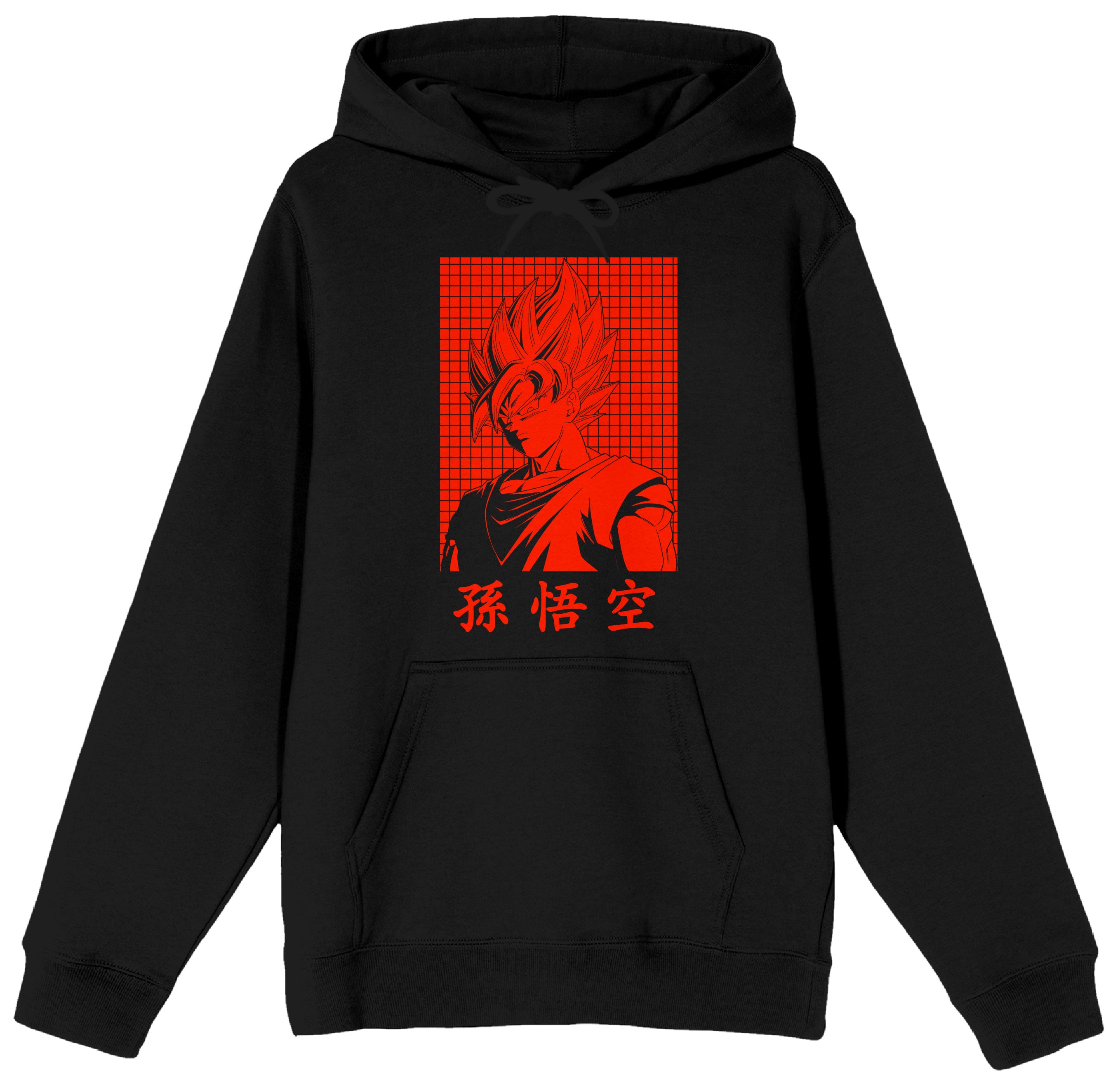 Dragon Ball Z Red Goku Character Black Graphic Hoodie
