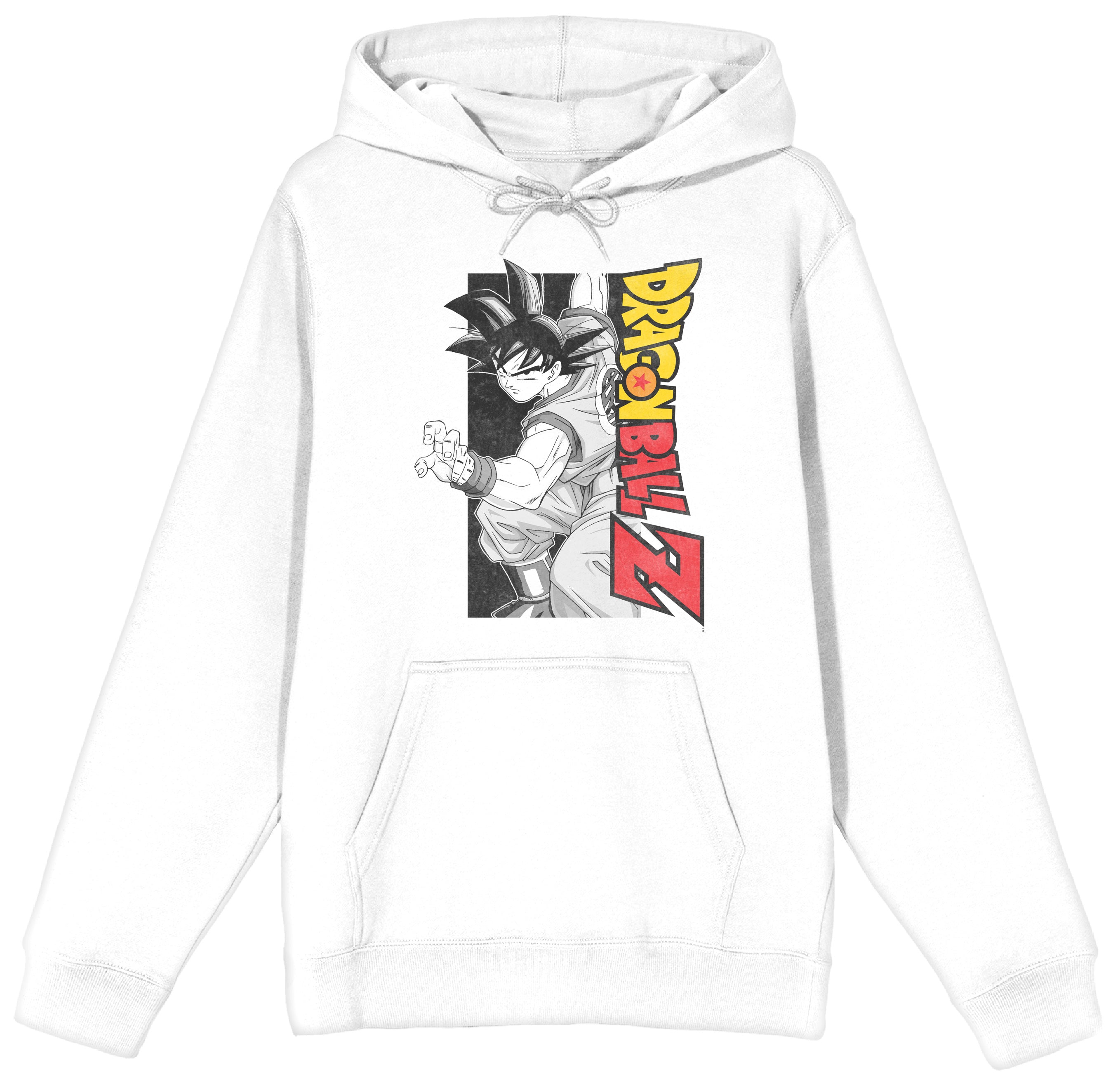 Dragon Ball Z Classic Logo White Graphic Hoodie
