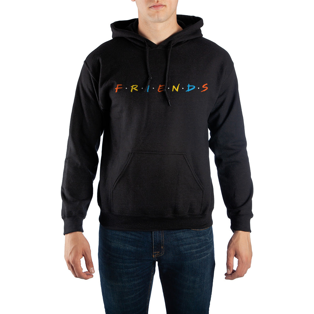 Mens Friends Sitcom Black Graphic Hooded Sweatshirt