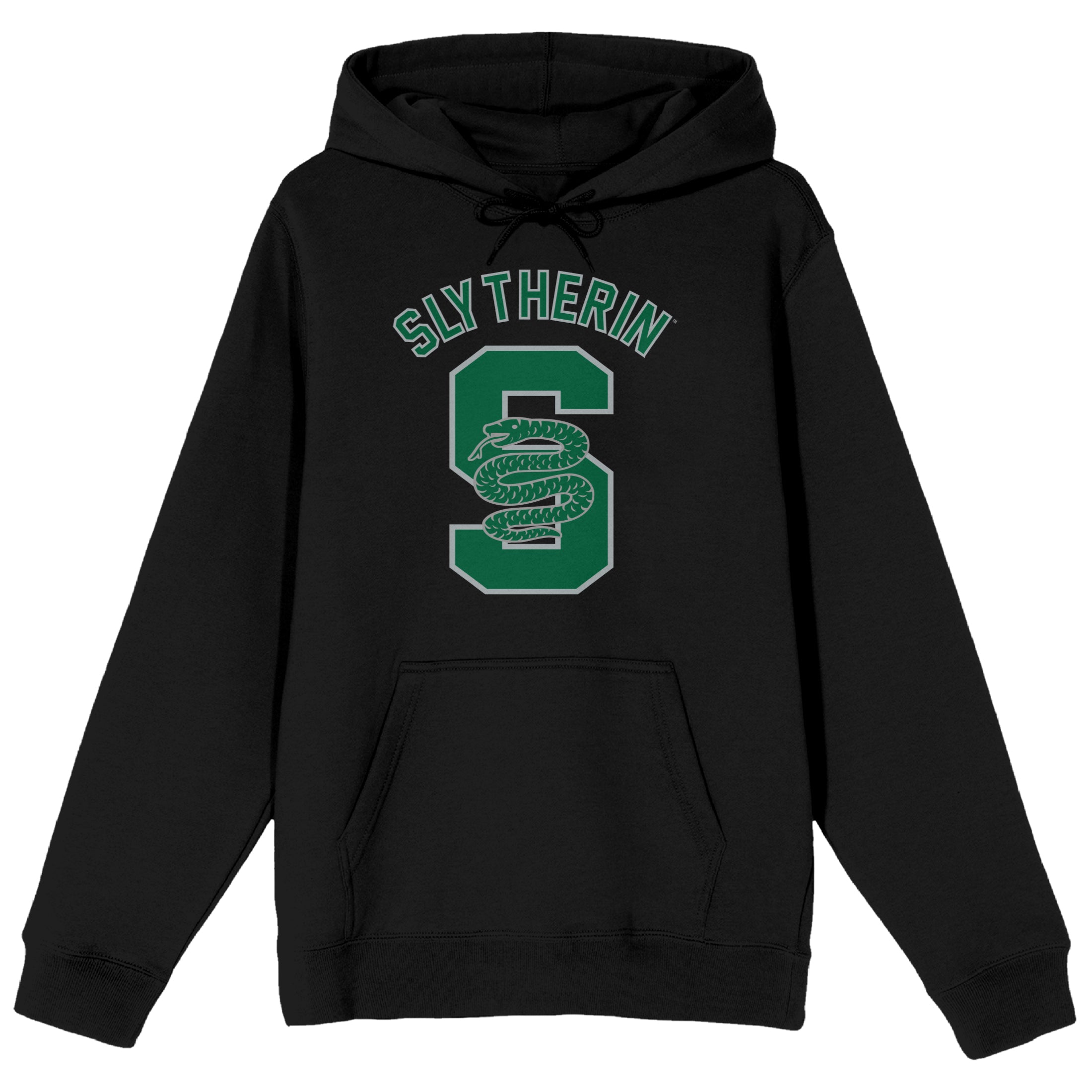 House of Slytherin Green S Men's Black Graphic Hoodie