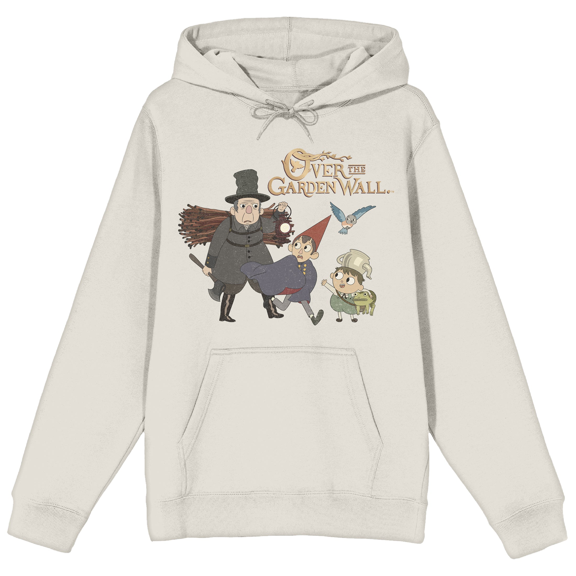 Over The Garden Wall Characters Walking Adult Sand Long Sleeve Hooded Sweatshirt