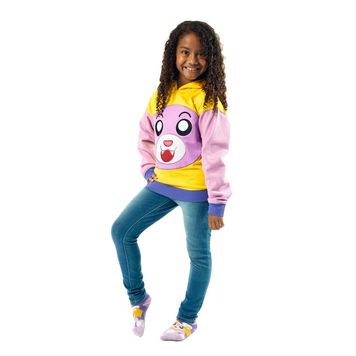 LankyBox Foxy Long Sleeve Boy's Colorblock Hooded Sweatshirt