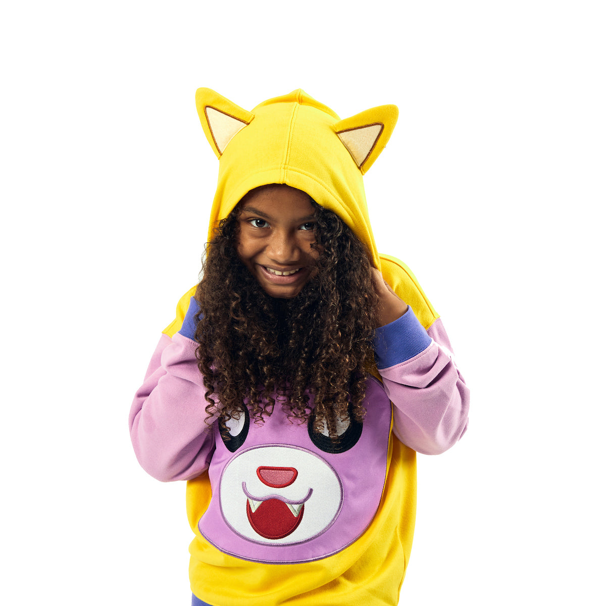 LankyBox Foxy Long Sleeve Boy's Colorblock Hooded Sweatshirt