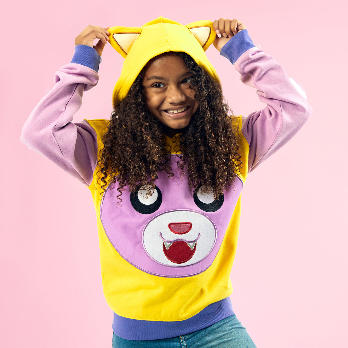 LankyBox Foxy Long Sleeve Boy's Colorblock Hooded Sweatshirt