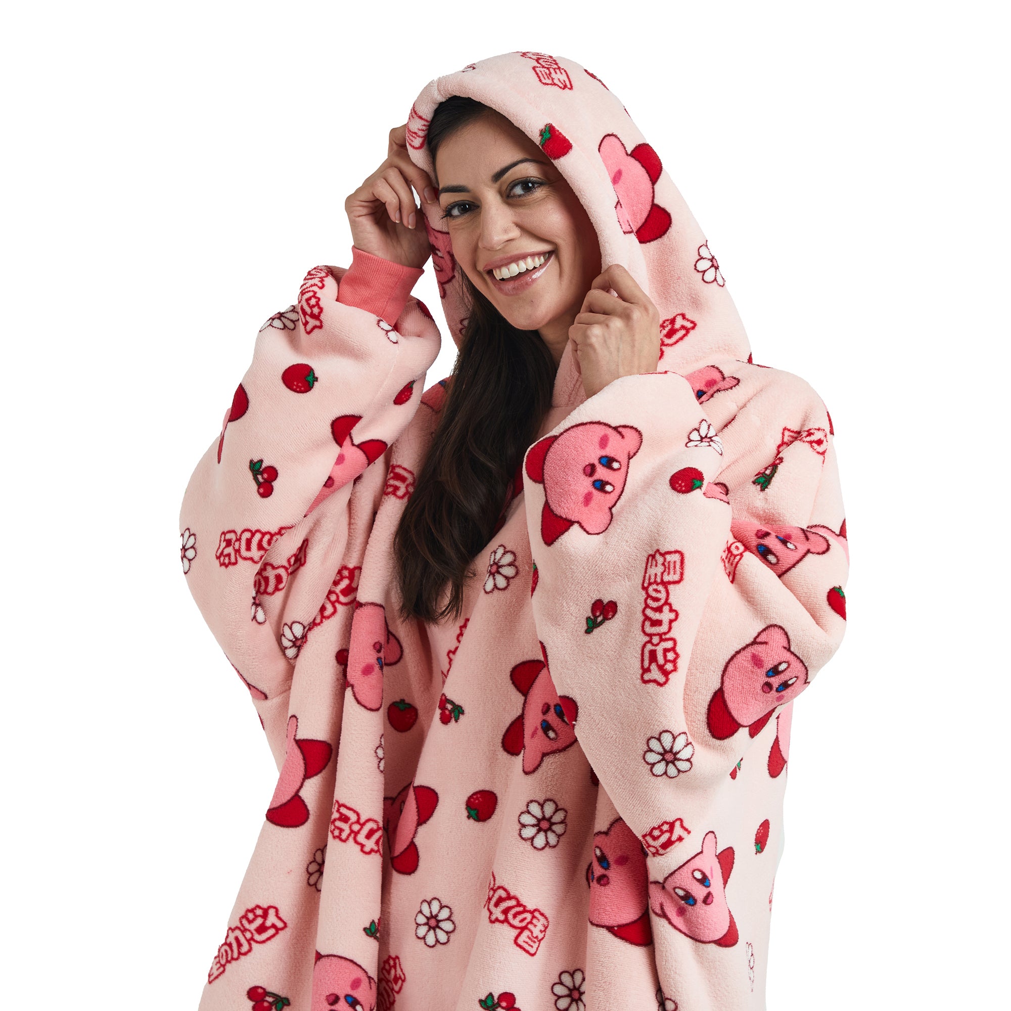 Adult Kirby Oversized Hoodie Blanket Wearable Blanket-OSFA