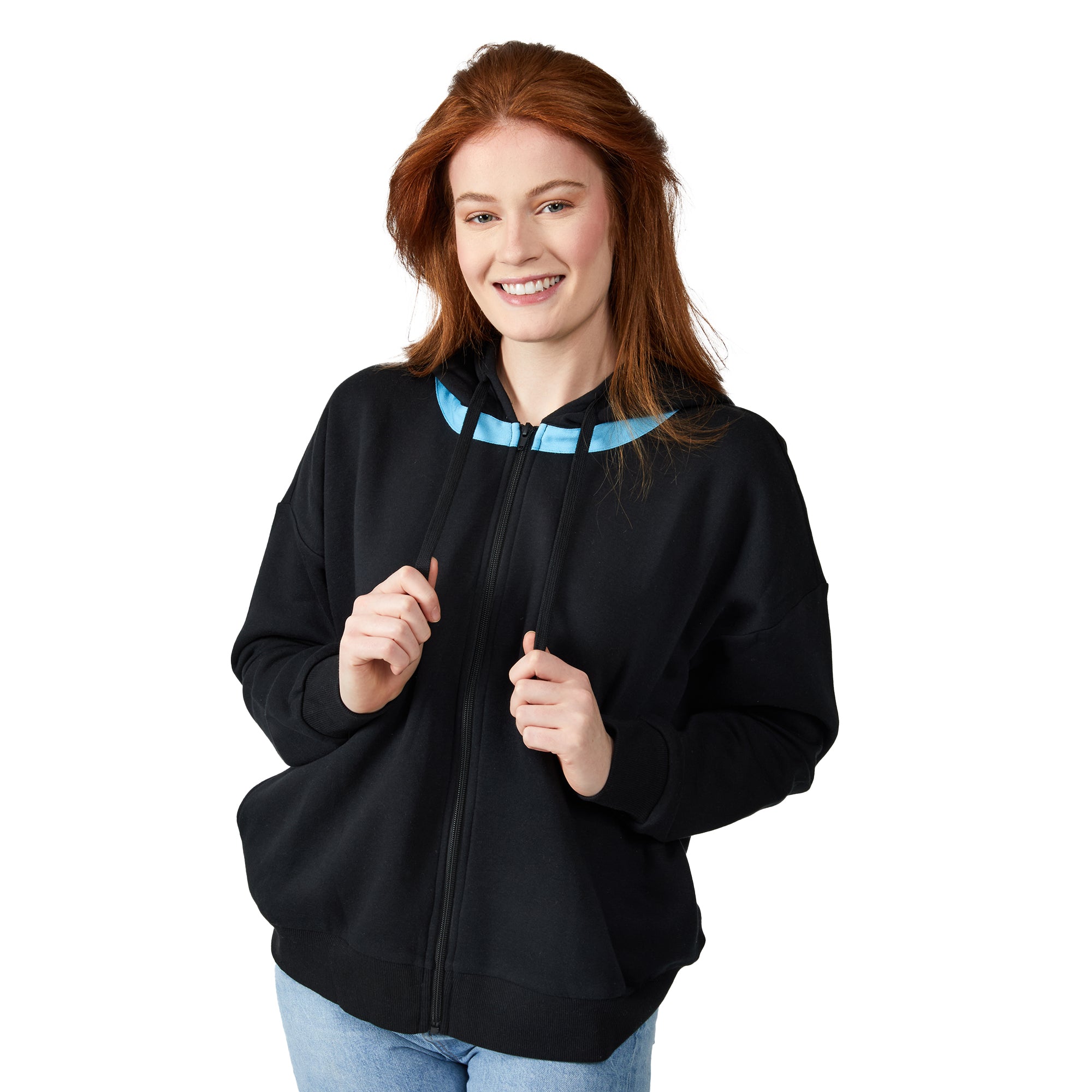 Chococat Cosplay Long Sleeve Women's Black Zip Hoodie