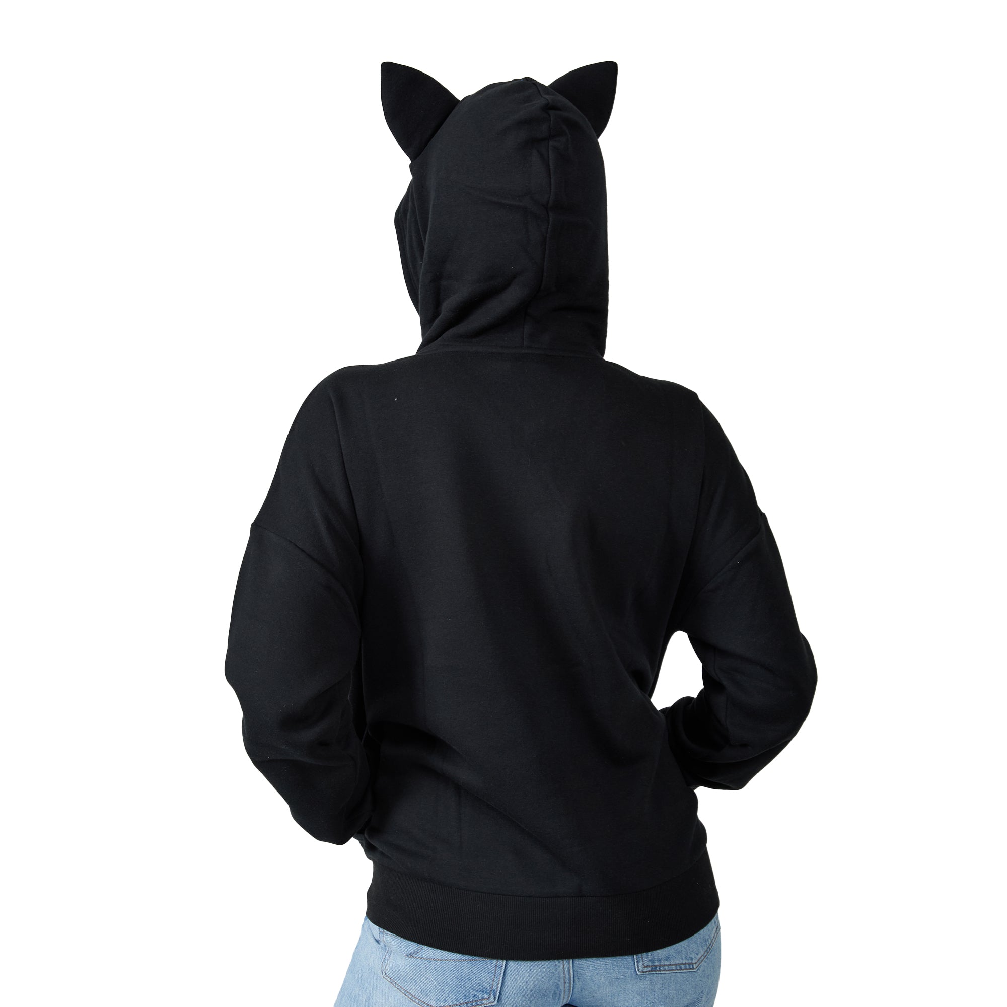 Chococat Cosplay Long Sleeve Women's Black Zip Hoodie