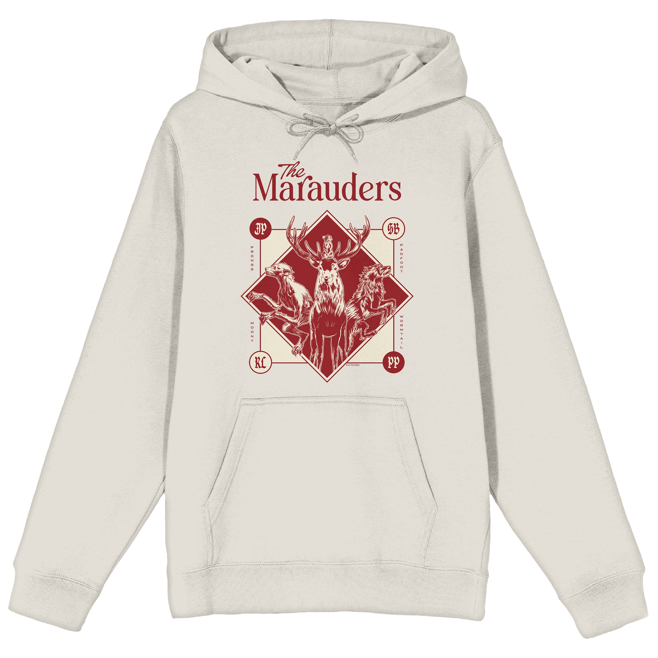 Harry Potter The Marauders Long Sleeve Adult Sand Hooded Sweatshirt