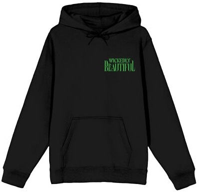 Wicked Part 1 Wickedly Beautiful Women's Black Long Sleeve Fleece Hooded Sweatshirt