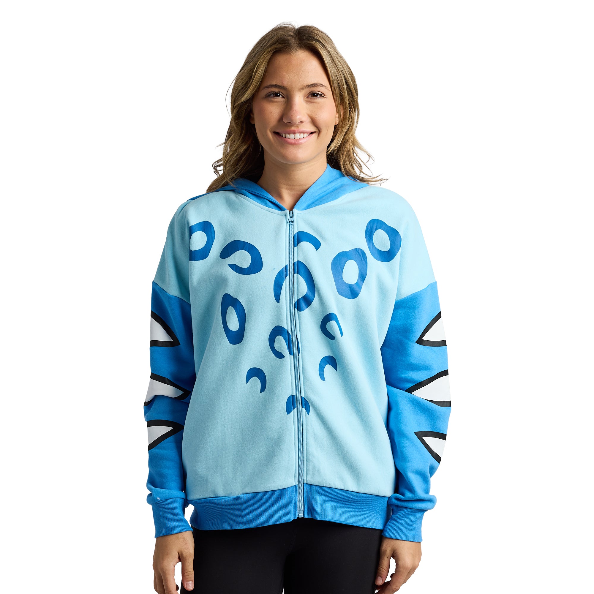 KPop Demon Hunters Derpy Women’s Purple Long Sleeve Zipper Hoodie