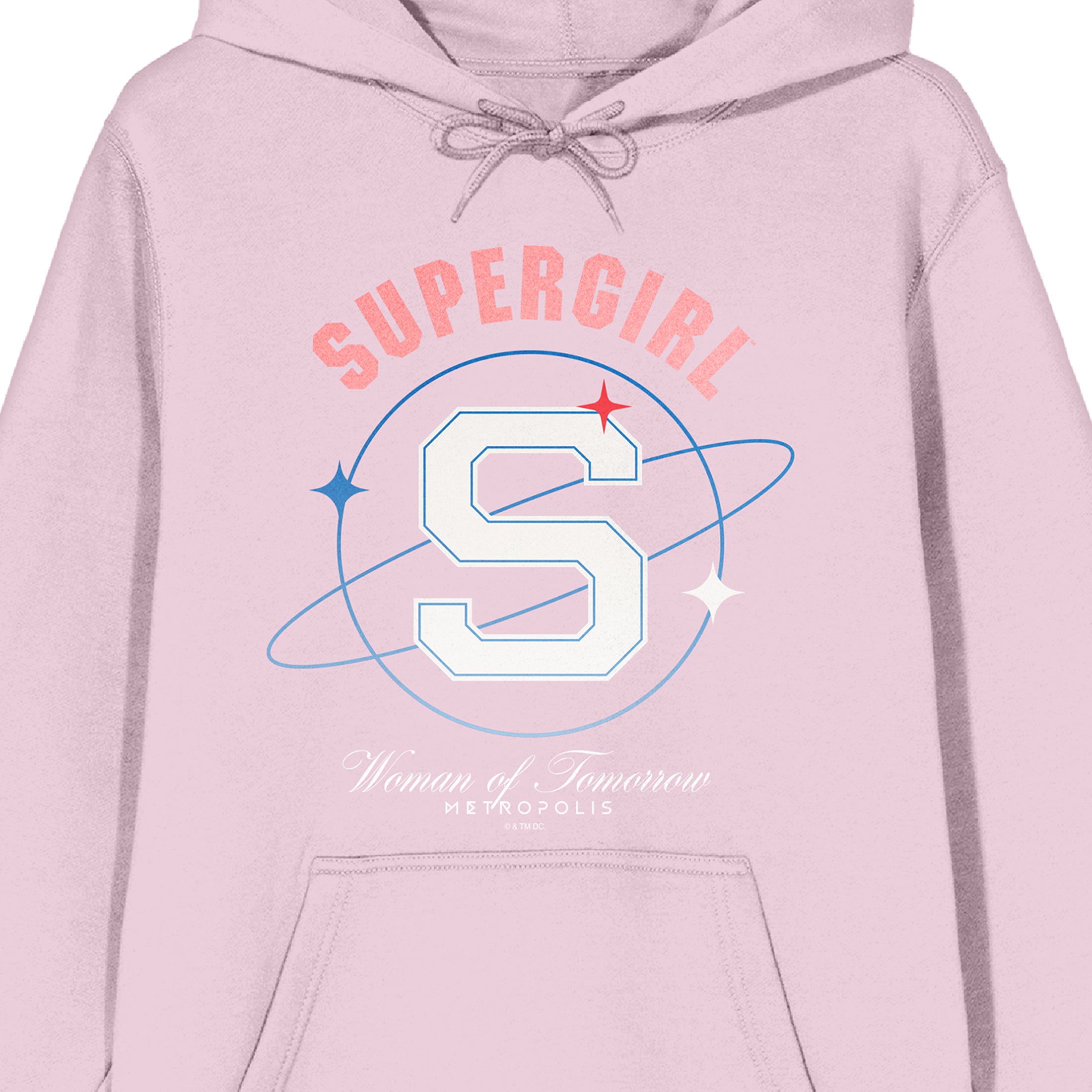 Supergirl Women of Tomorrow Logo Women's Pink Graphic Hoodie
