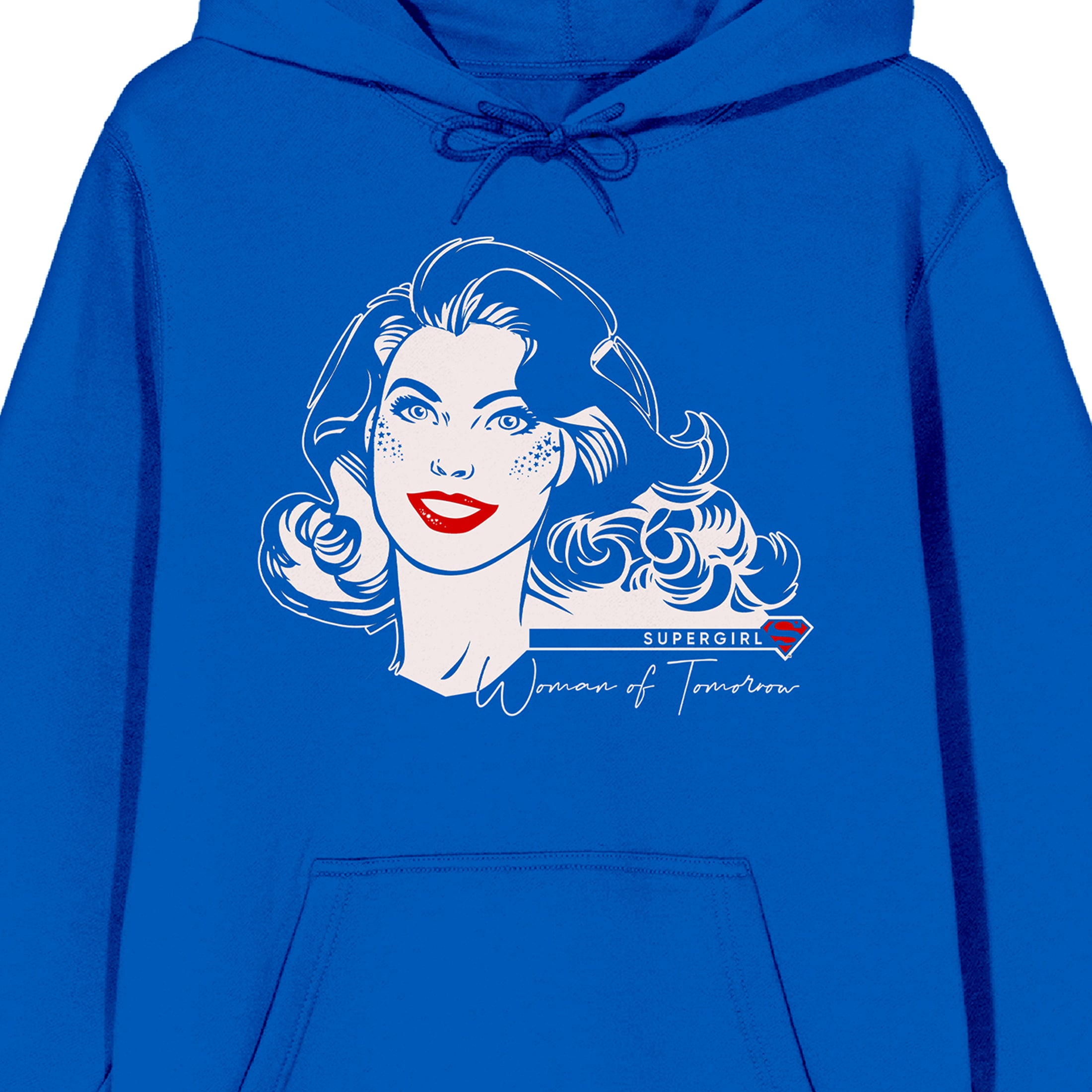 Supergirl Kara Zor-El Vector Art Women's Royal Blue Long Sleeve Hooded Sweatshirt