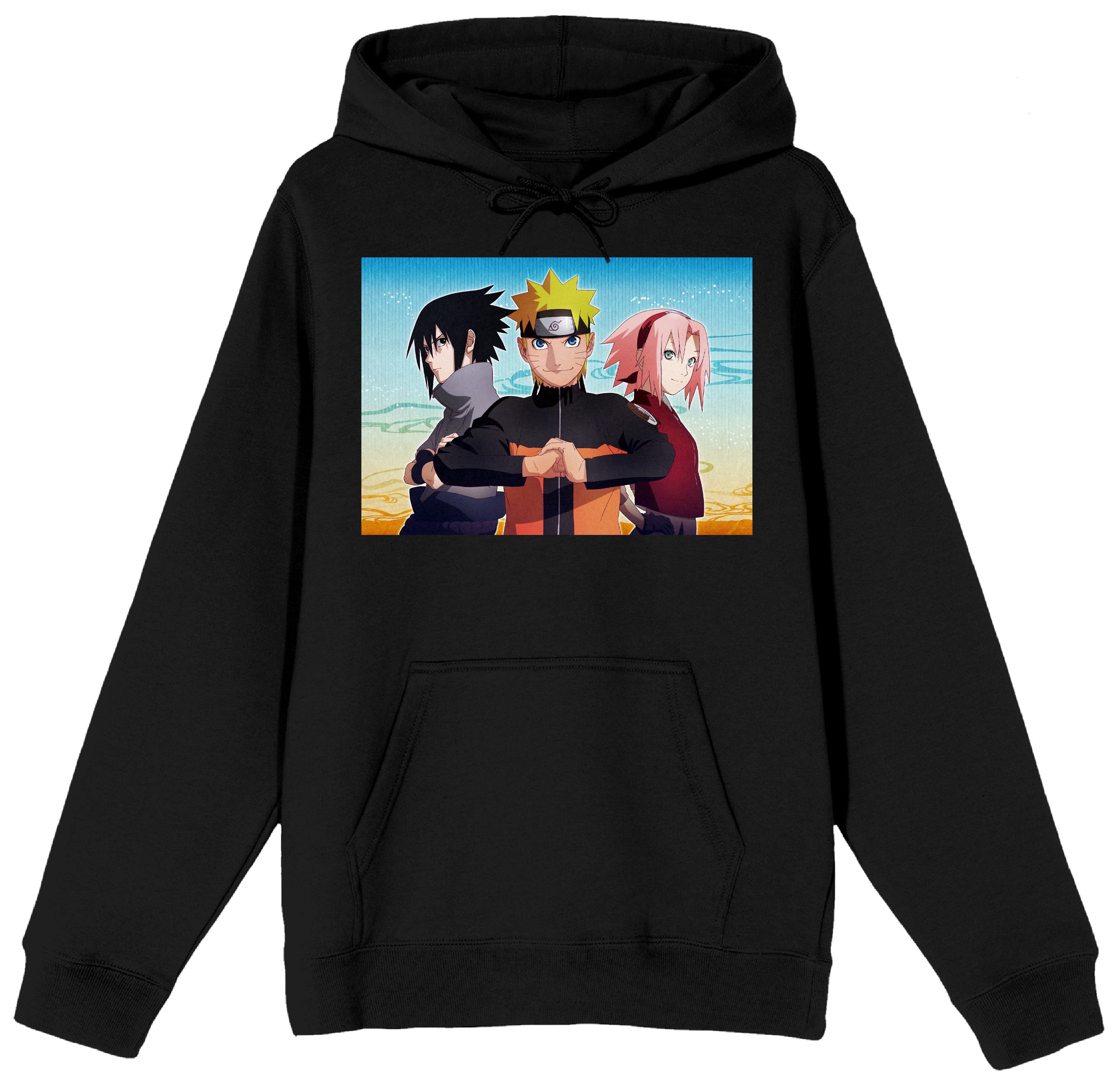 Naruto Uzumaki, Sasuke, and Sakura Long Sleeve Hoodie