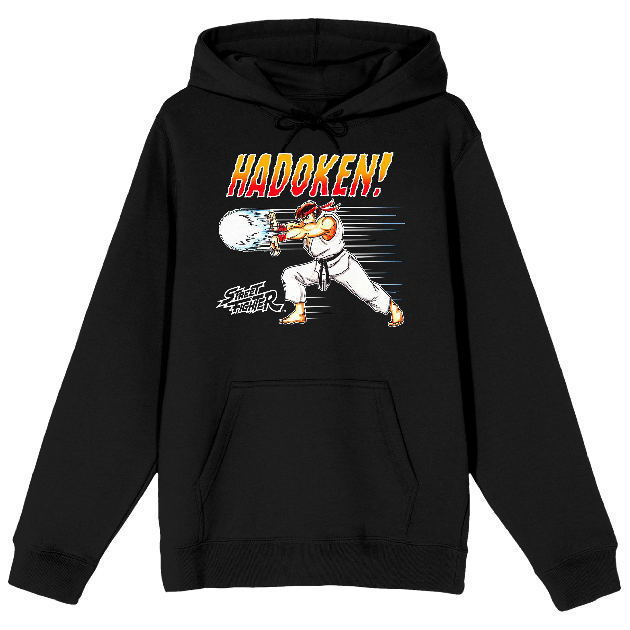Street Fighter Classic Hadoken! Men's Black Hoodie