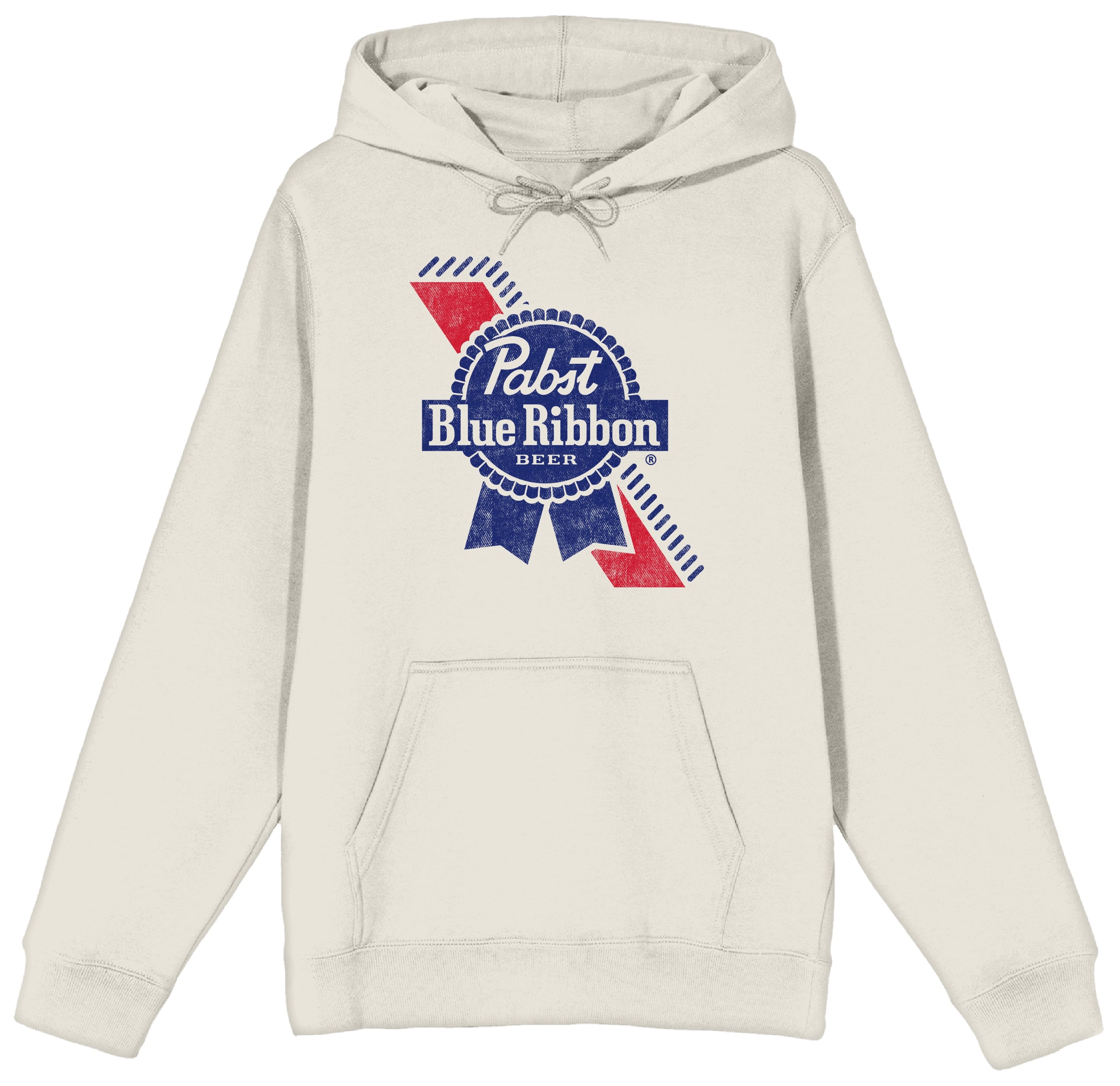 Pabst Blue Ribbon Beer Brand Logo Graphic Print Men's Tofu Hoodie-Large