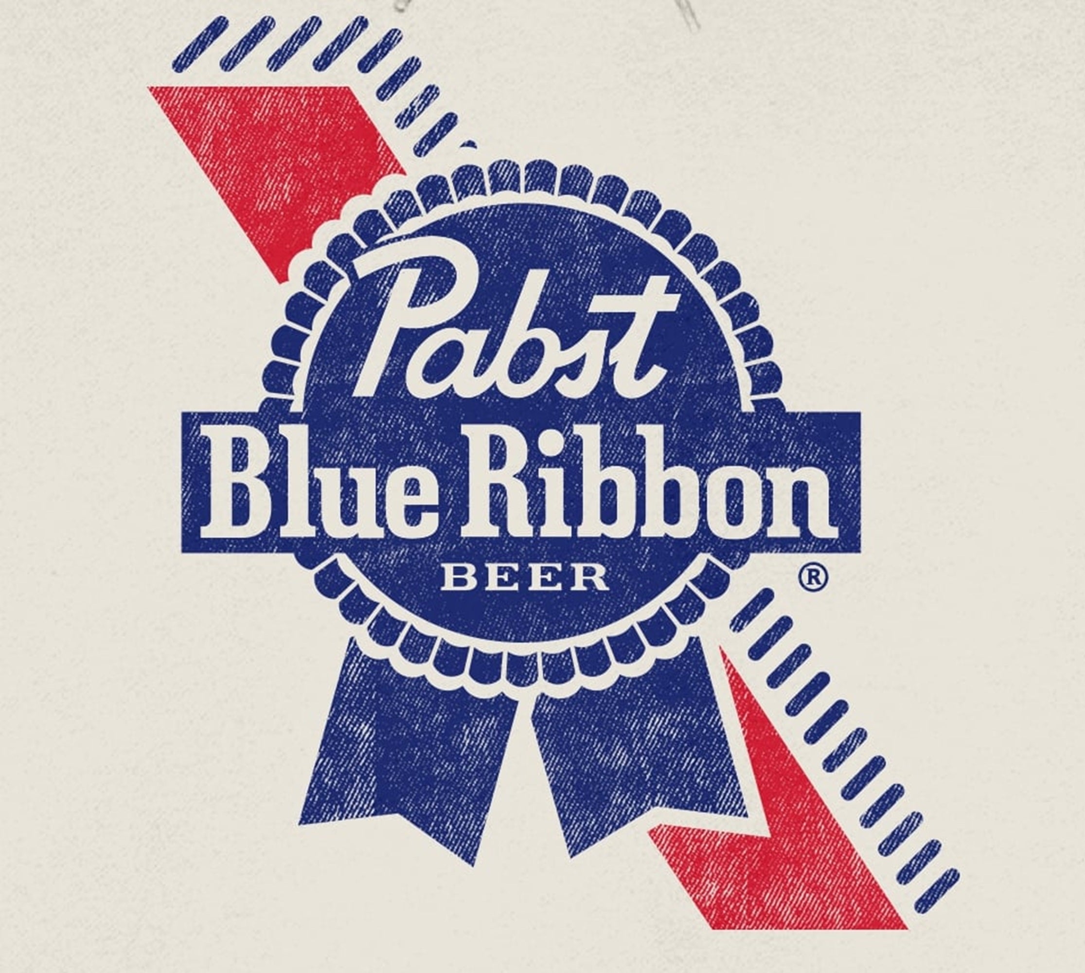 Pabst Blue Ribbon Beer Brand Logo Graphic Print Men's Tofu Hoodie-Large