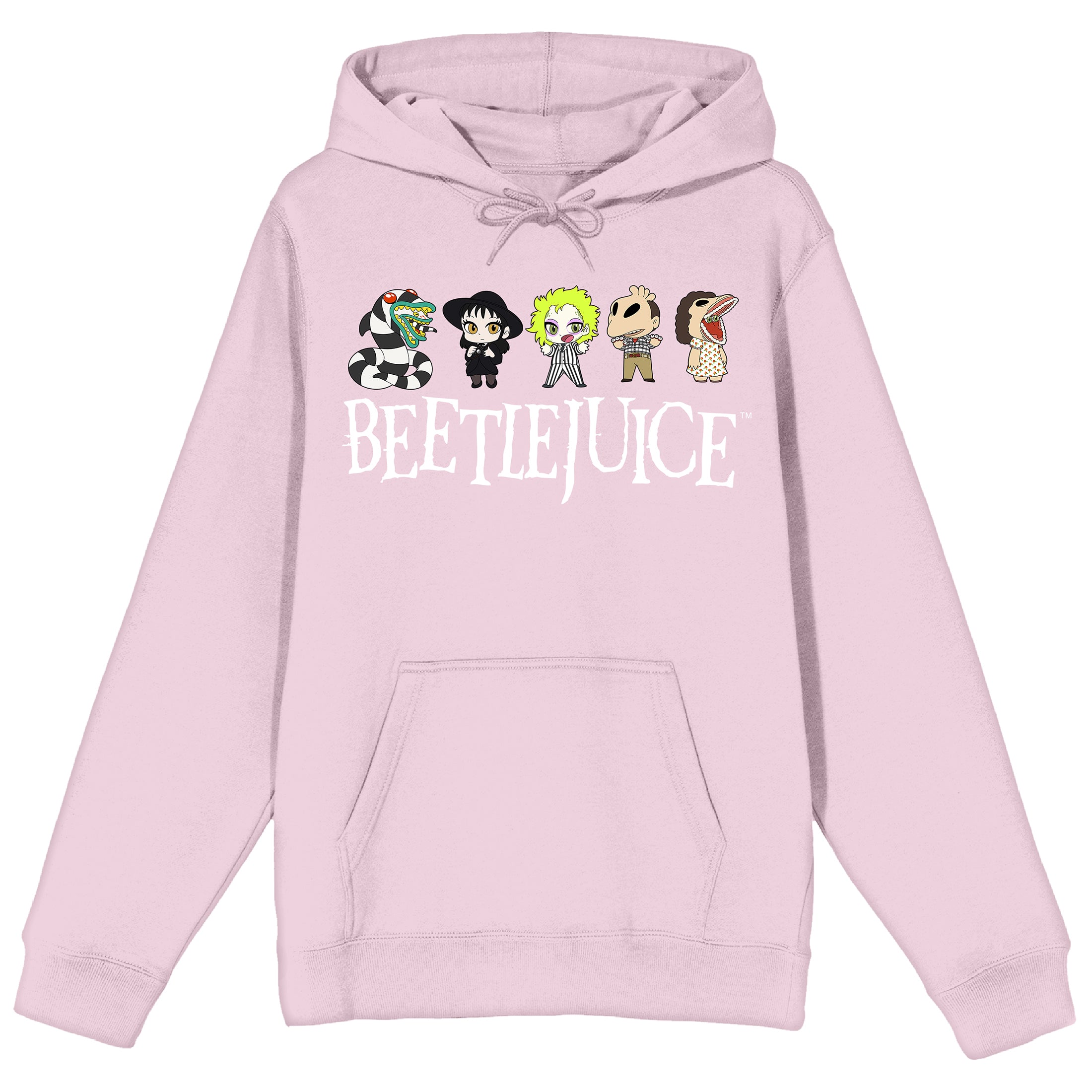 Beetlejuice Chibi Line Up Men's Lilac Hoodie-XXL