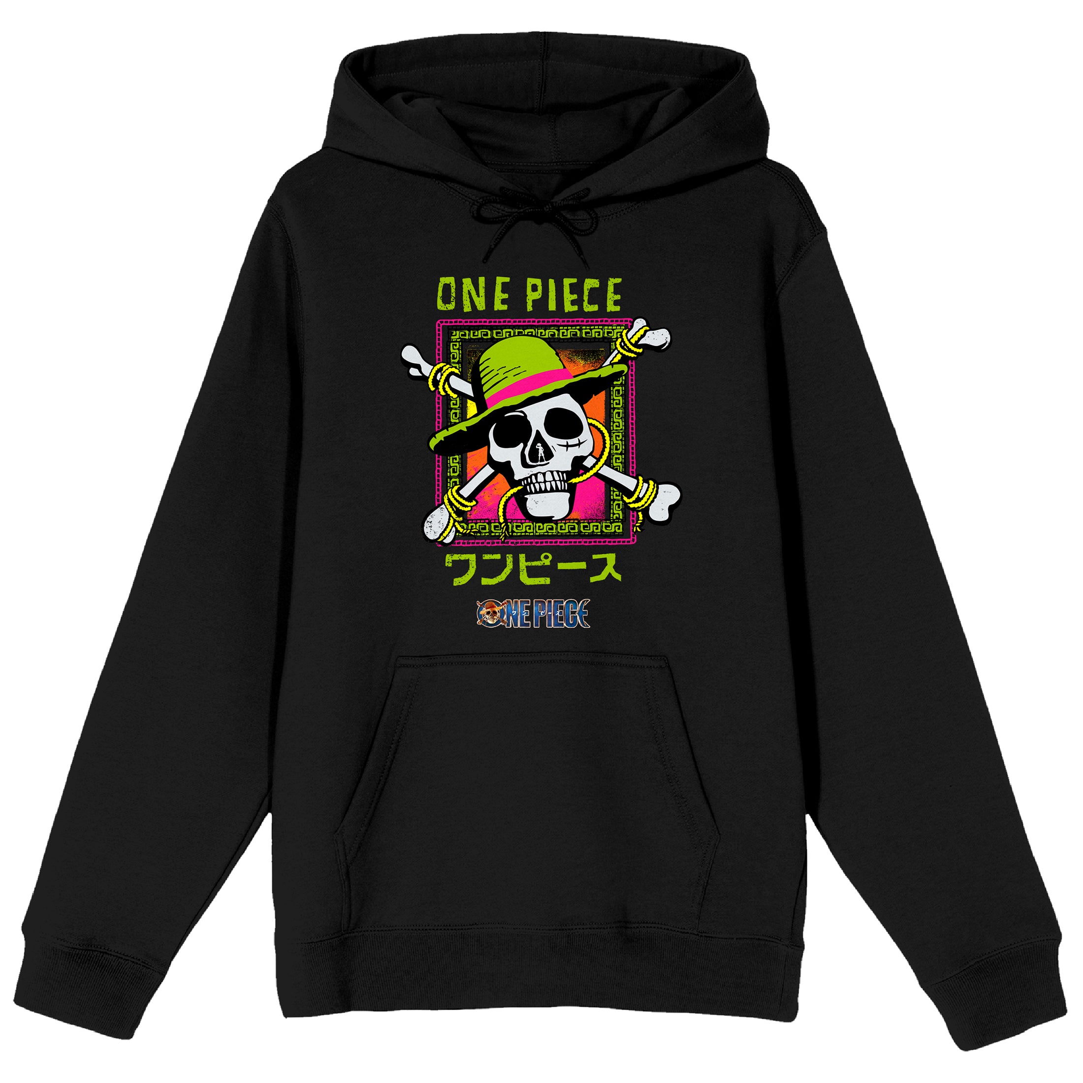 One Piece (Live Action) Straw Hat Pirates Adult Black Hoodie
