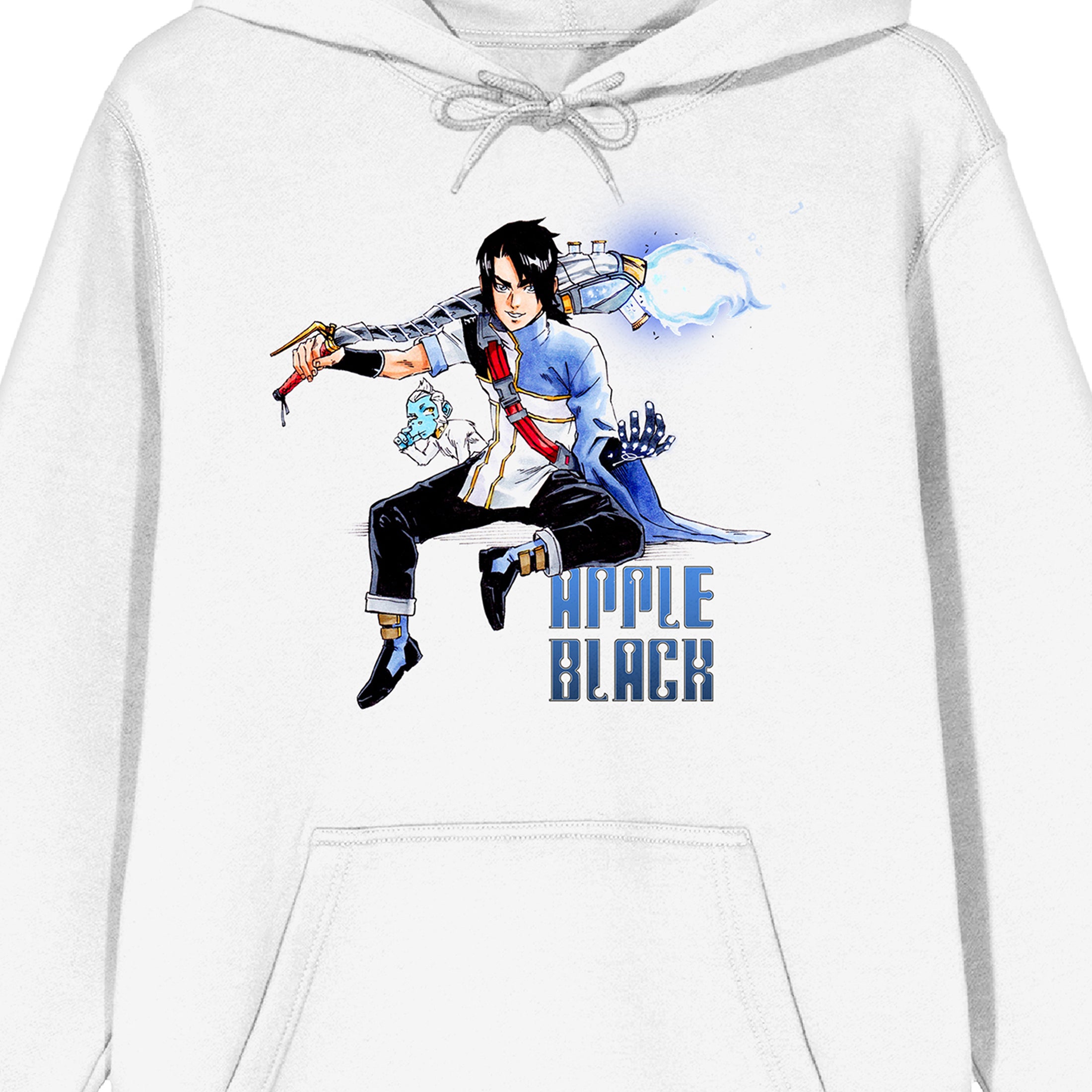 Apple Black Sano and Jara Adult White Graphic Hoodie-Small