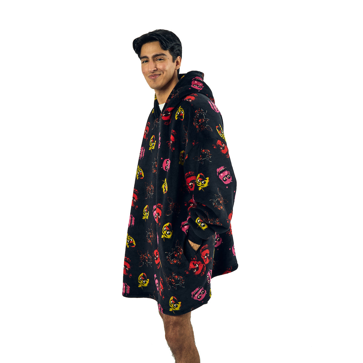 Five Nights At Freddy's Neon Character Heads Oversized Wearbable Hooded Blanket-OSFA